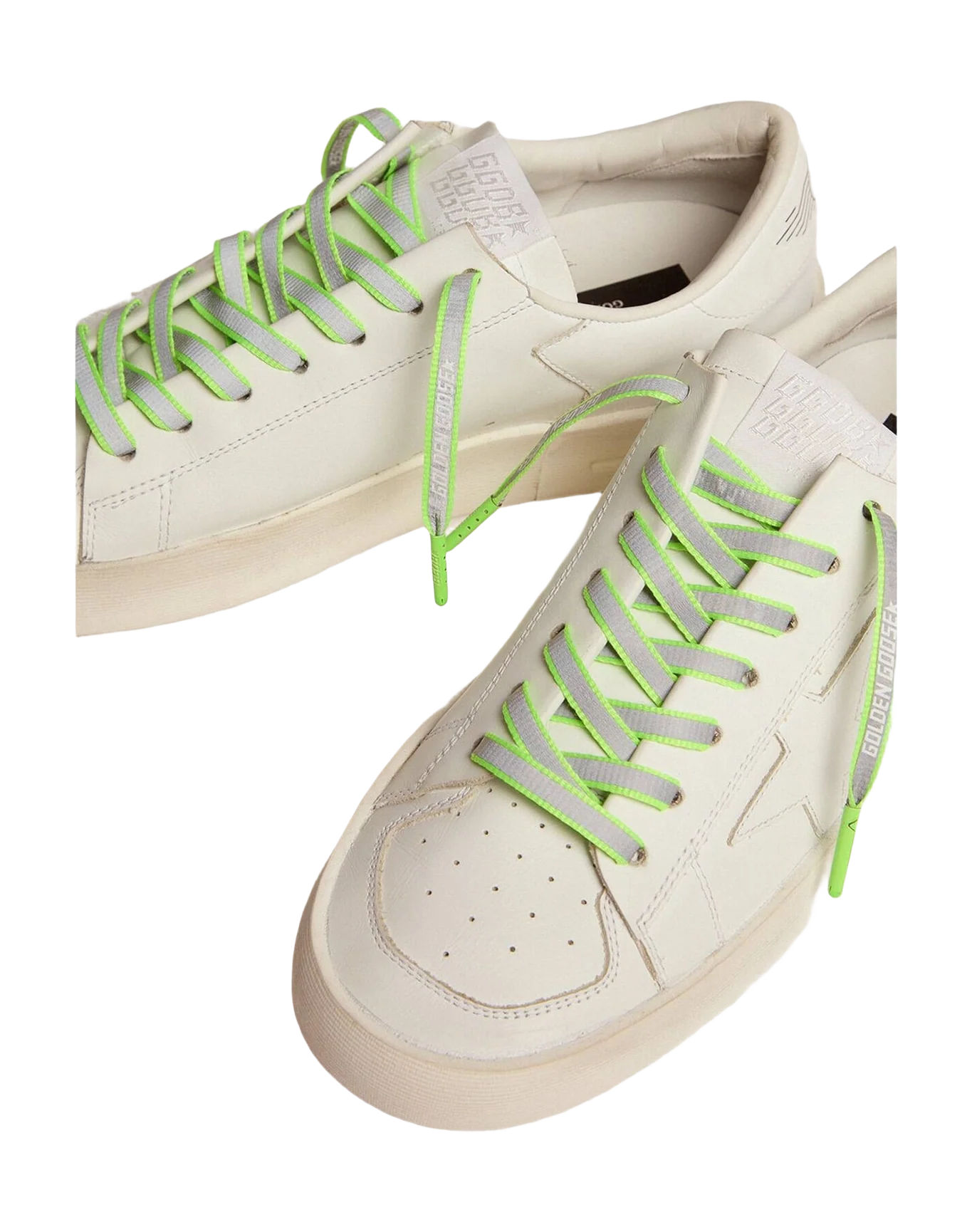 Unisex | Neon Green Reflective Laces with Logo (V1)