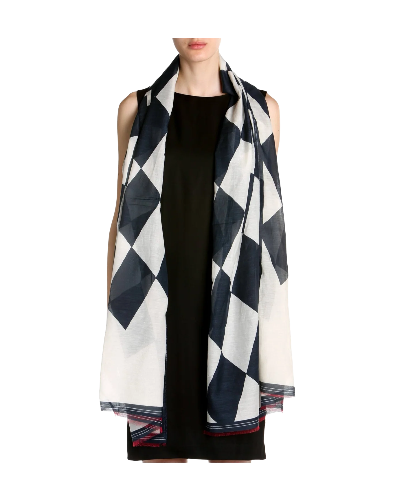 Unisex | Scarf Lisa 200X70 GGDB Vce White, Blue & Red