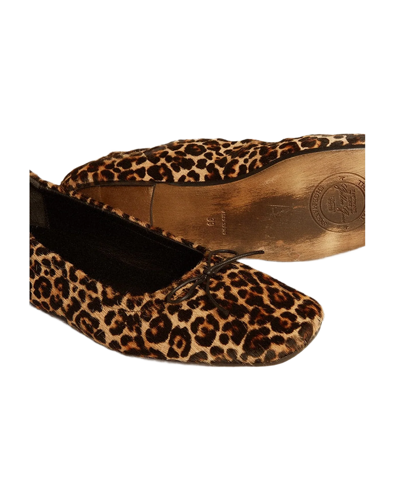 Women | Amy Ballet Flats Beige Leopard-Print Pony Skin | Beige Brown Black Leo - Image 10