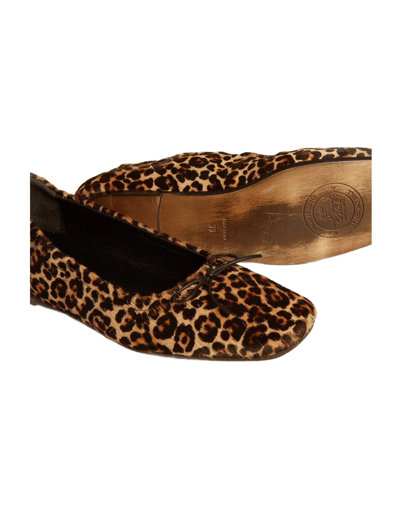 Women | Amy Ballet Flats Beige Leopard-Print Pony Skin | Beige Brown Black Leo - Image 7