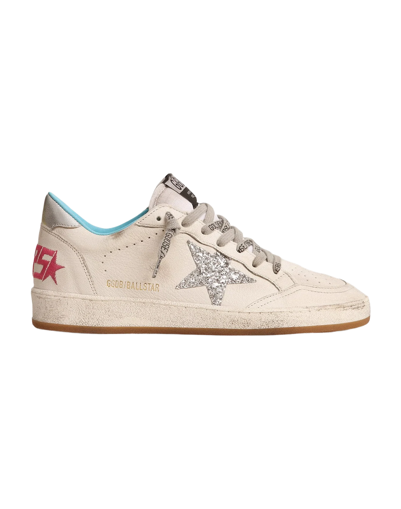 Women | Ball Star Ltd with Silver Glitter Star | White x Silver x Fuxia - Image 7