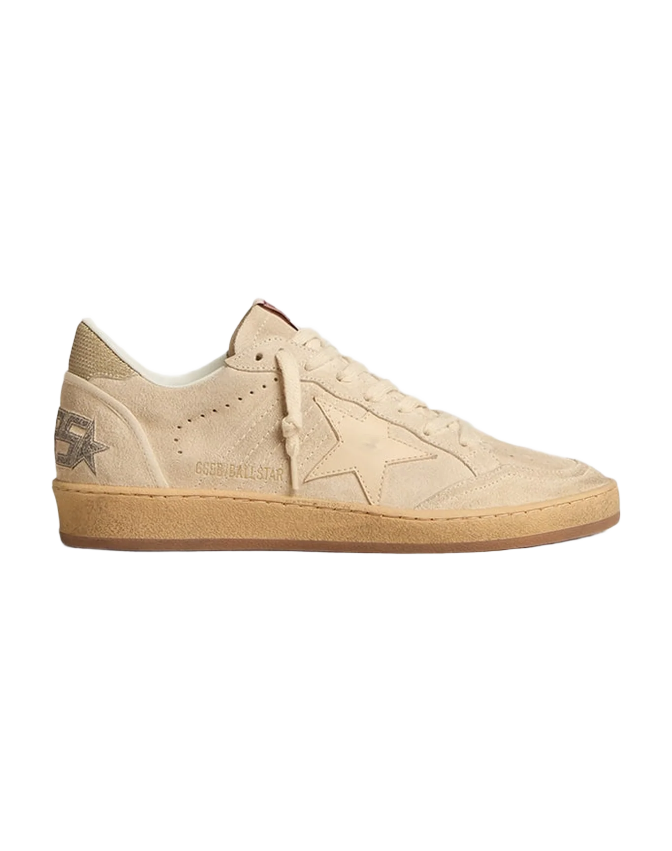 Women | Ball Star Suede with Smoke Gray Leather Star | Seedpearl x Smoke Gray x Gold - Image 4