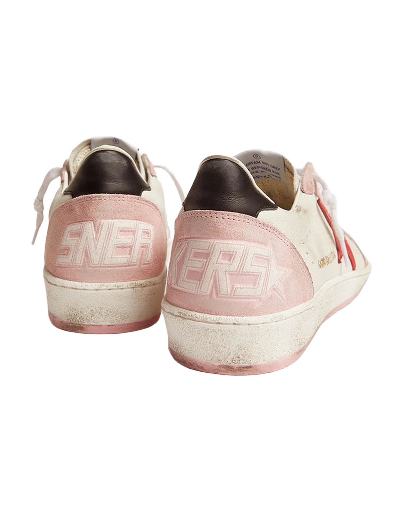 Women | Ball Star White & Baby Pink with Red Star | White x Baby Pink x Red x Black - Image 4