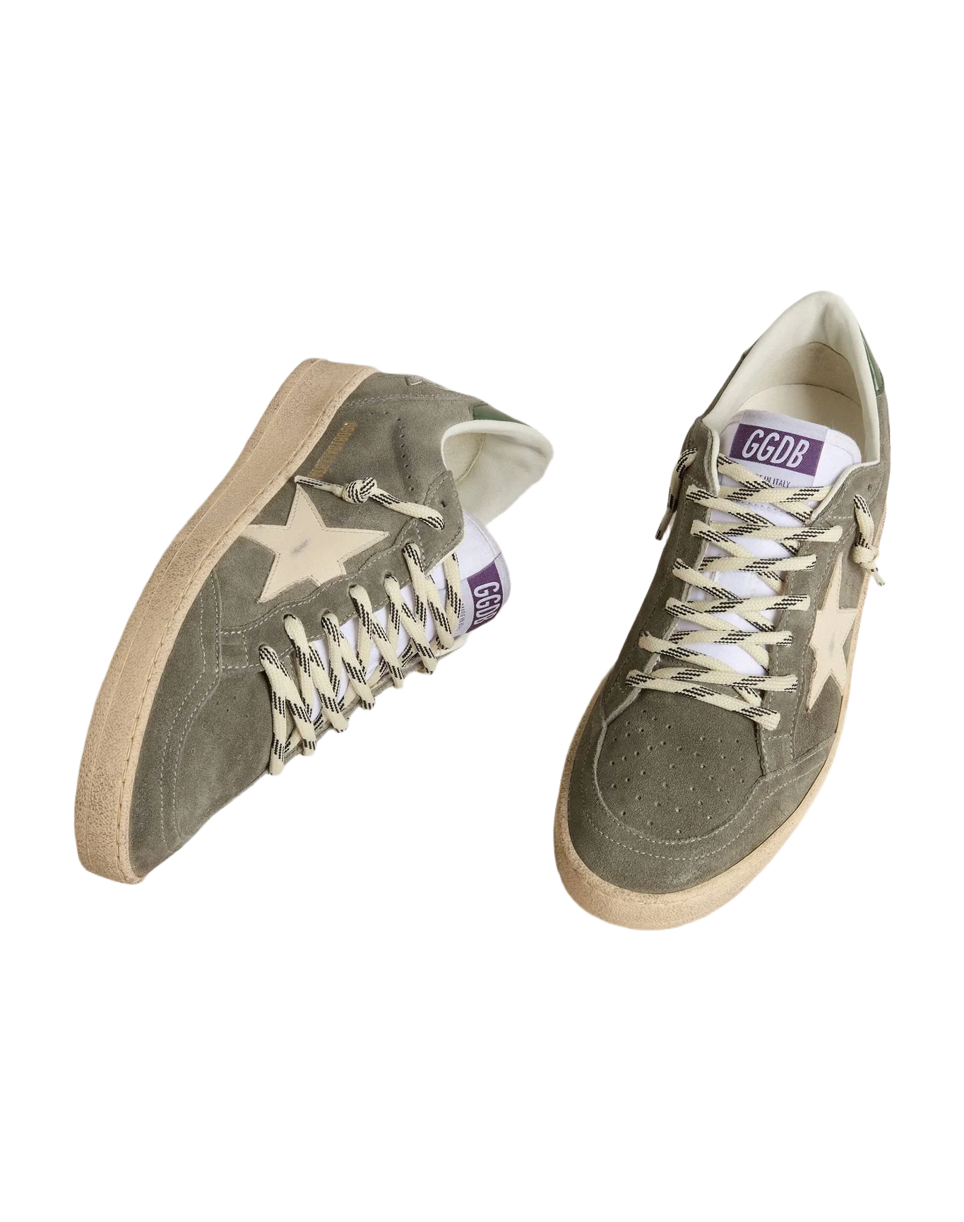 Women | Ball Star with Cream Star & Green Heel Tab | Green x Cream x Black - Image 2