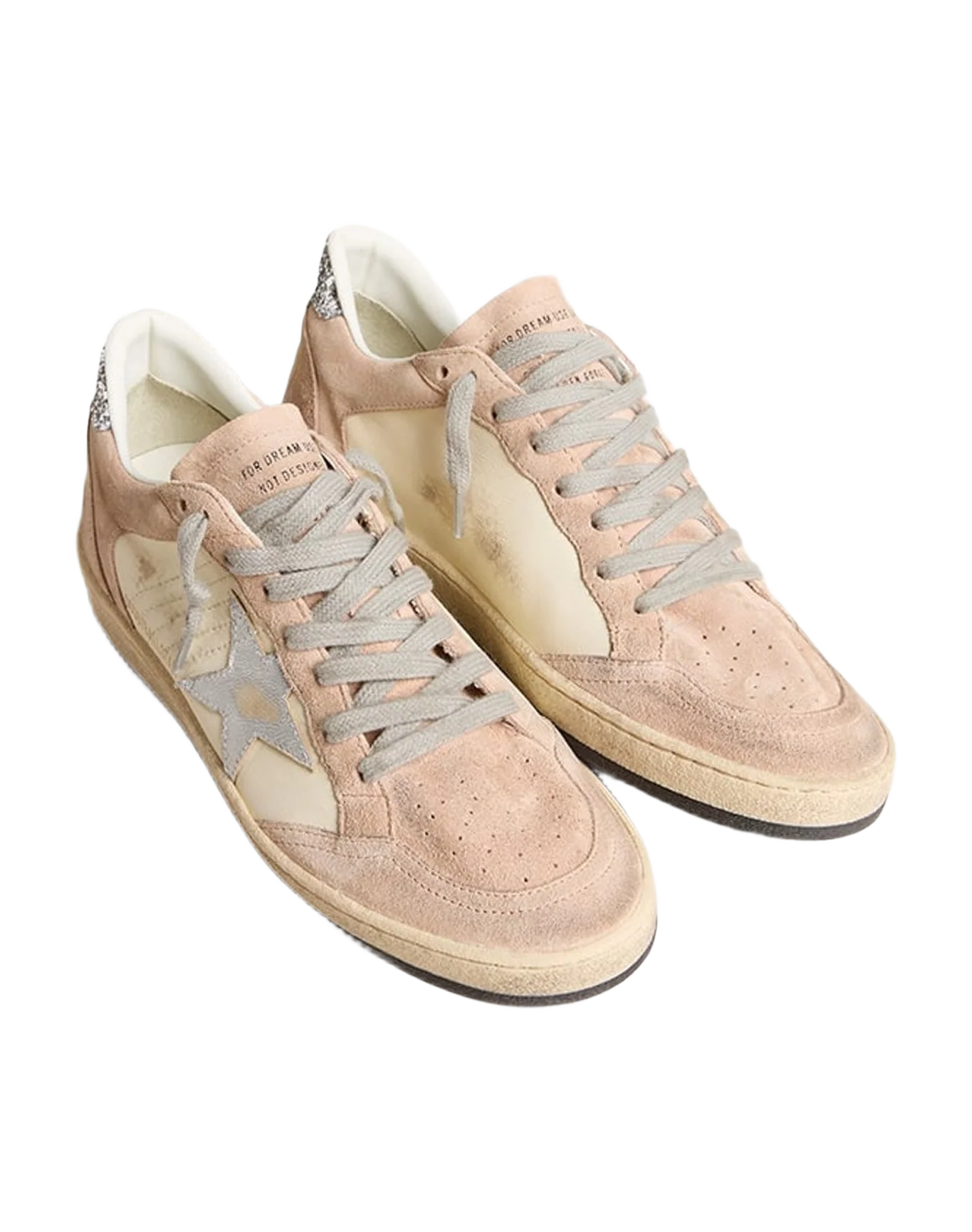 Women | Ball-Star with Laminated Star & Glitter Heel Tab | Nougat x White x Silver