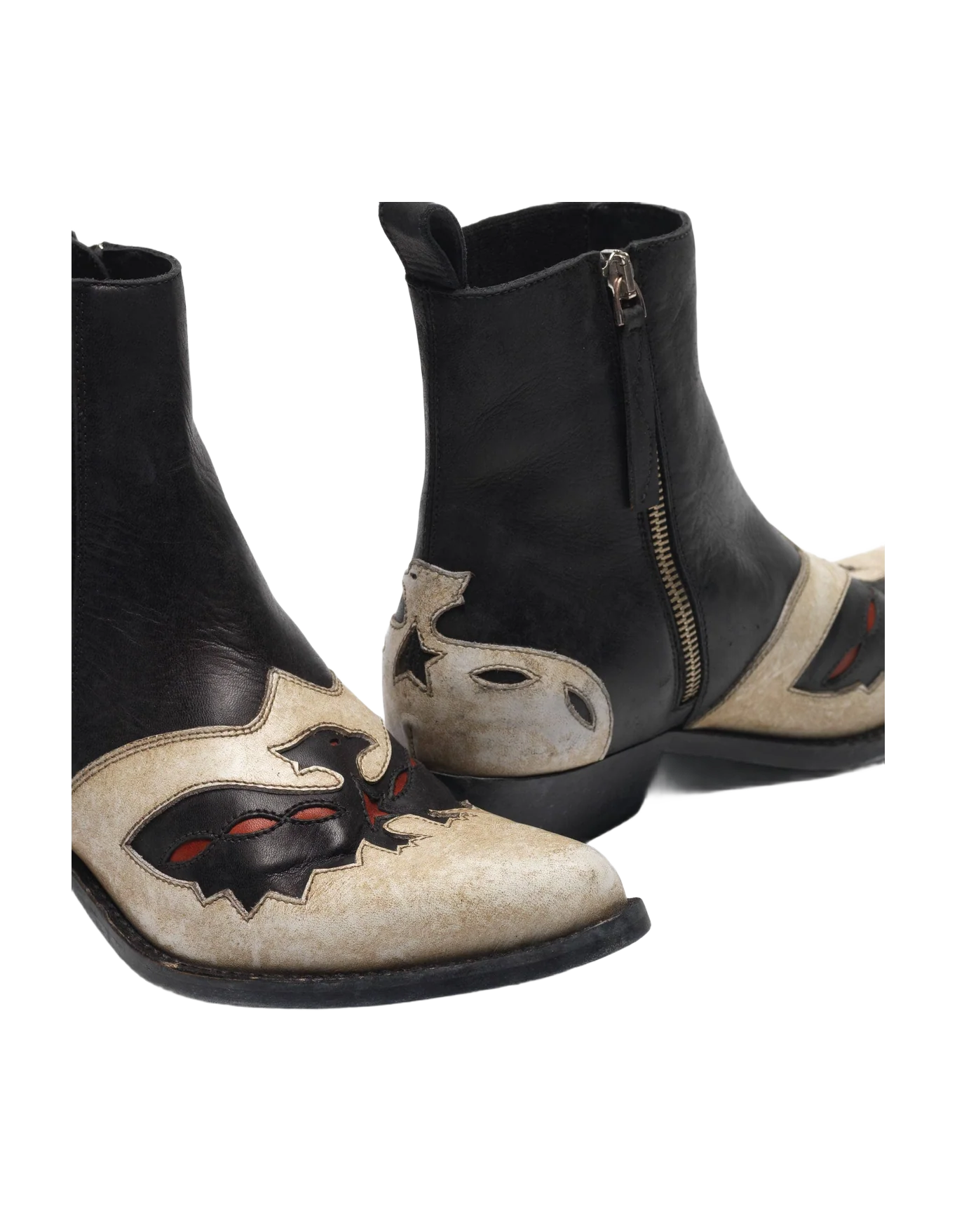 Women | Black & White Santiago Ankle Boots - Image 4