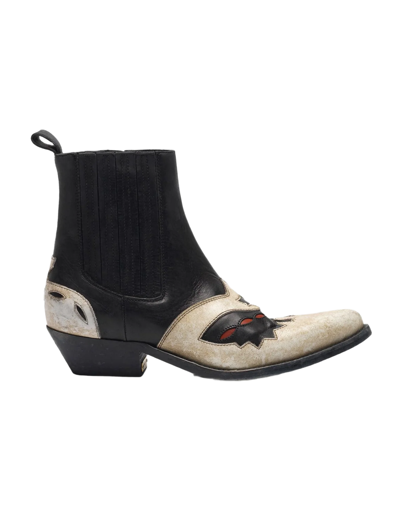 Women | Black & White Santiago Ankle Boots - Image 8