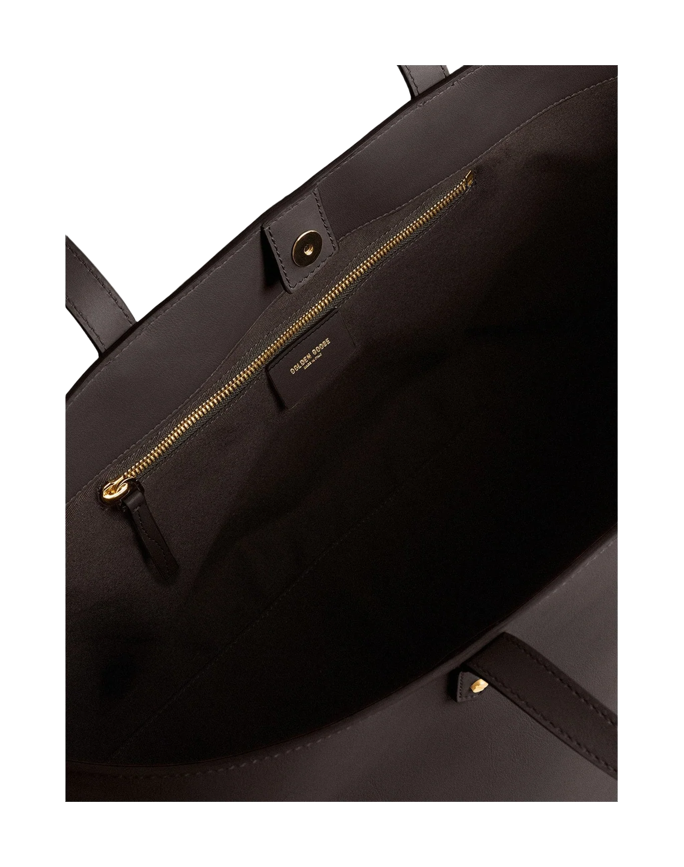 Women | Black Pasadena Bag Made Of Smooth Leather with Gold Logo | Black