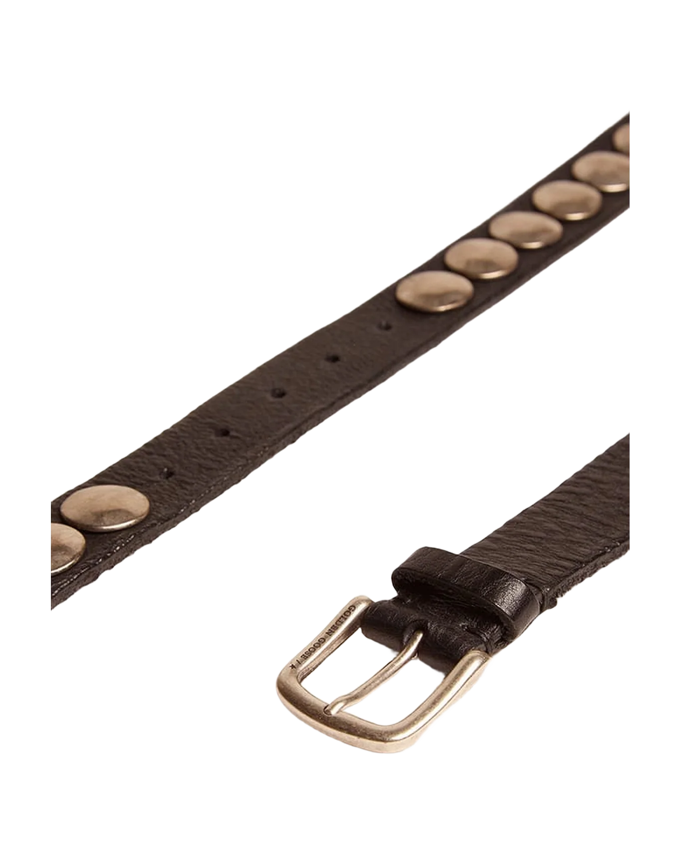 Women | Black Trinidad Belt Washed Leather with Silver Studs | Black - Image 3