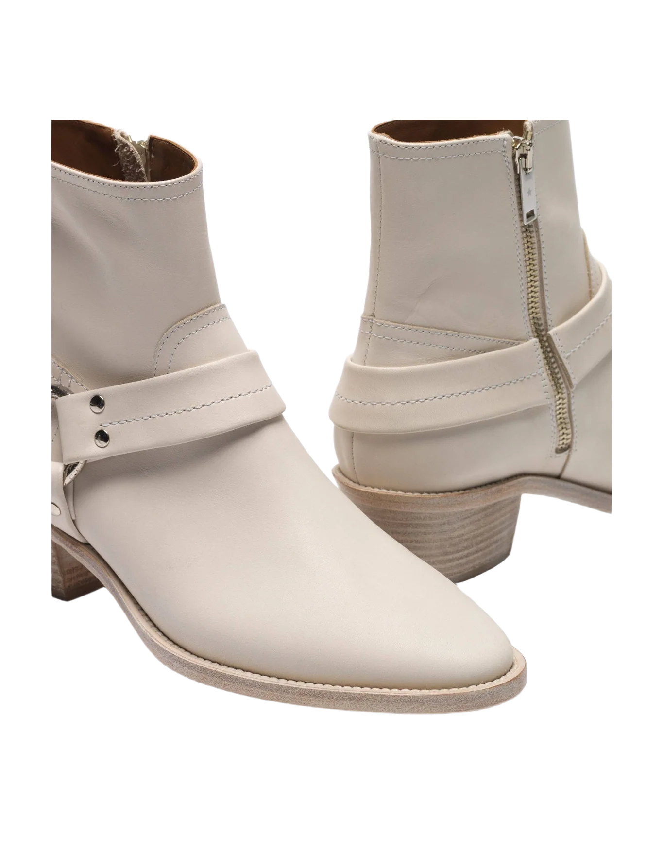 Women | Boots Bretagne Col B4 Cream Leather