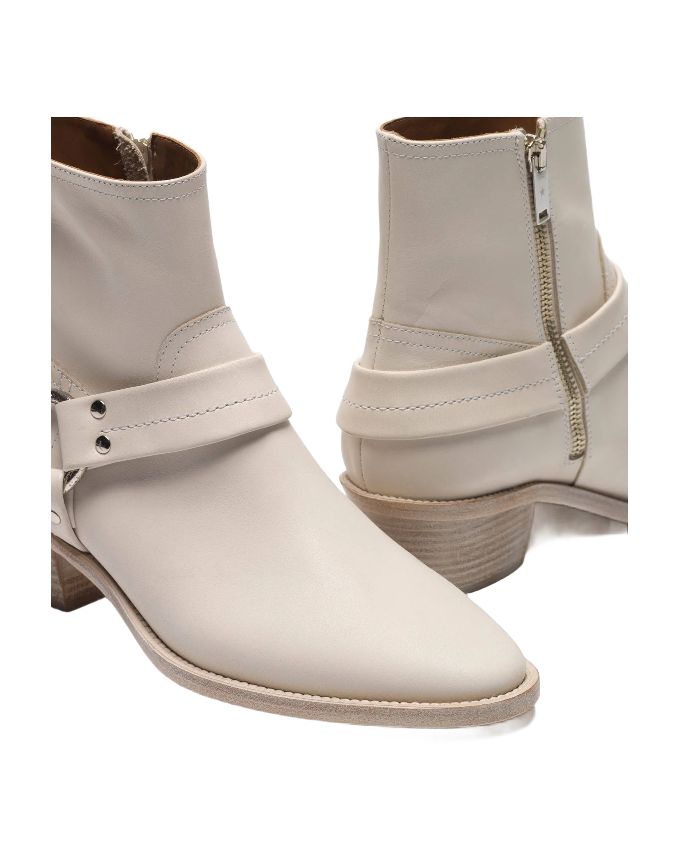 Women | Boots Bretagne Col B4 Cream Leather - Image 2