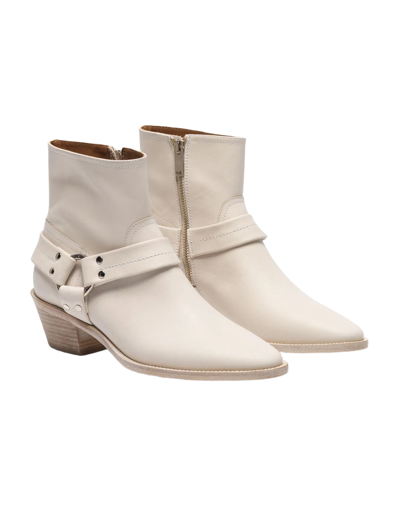 Women | Boots Bretagne Col B4 Cream Leather - Image 3
