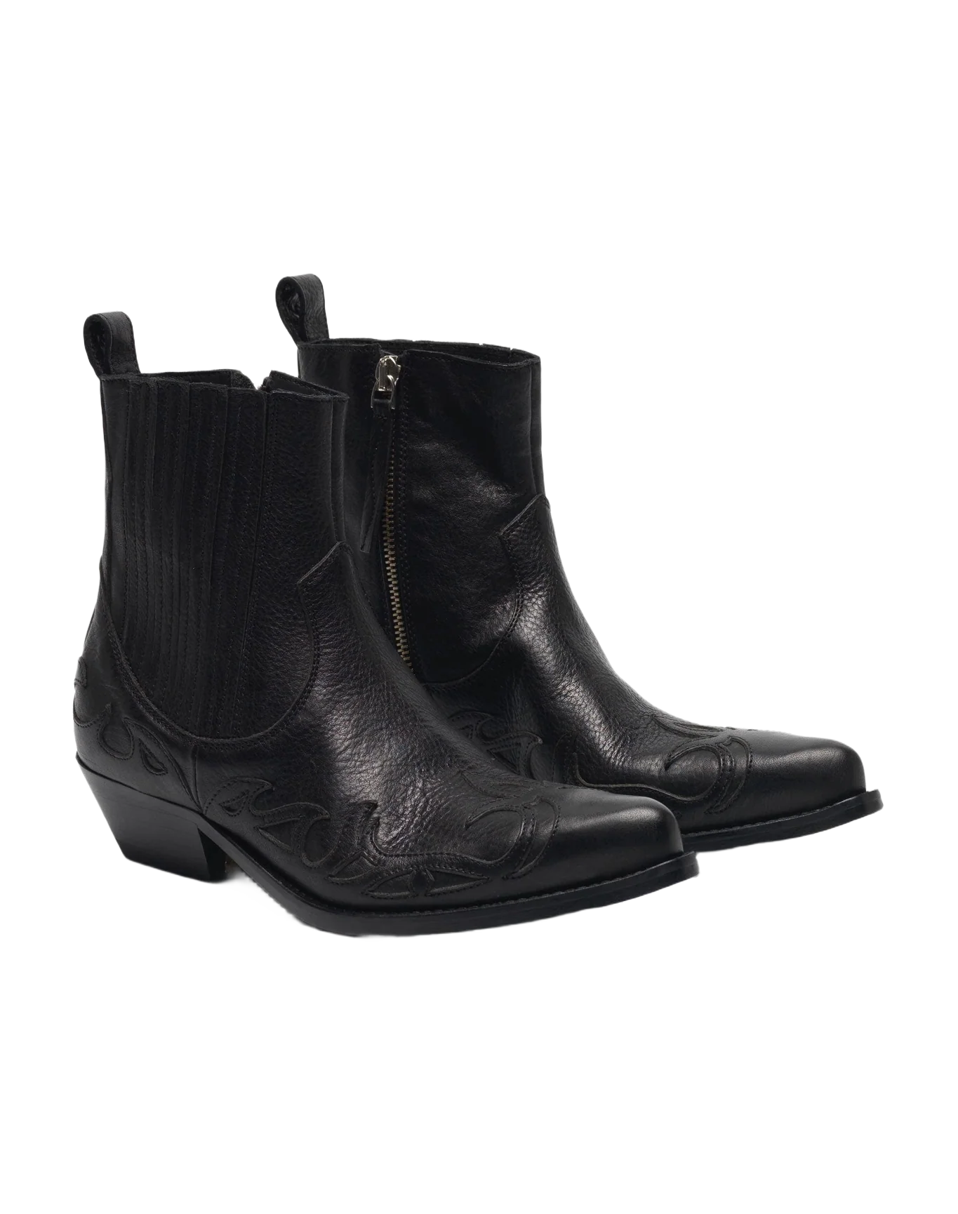 Women | Boots Santiago Black Leather - Image 2