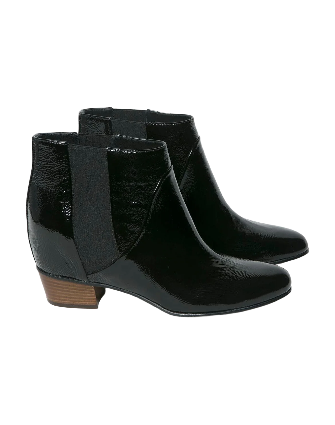 Women | Boots Shiny Black Leather - Image 2