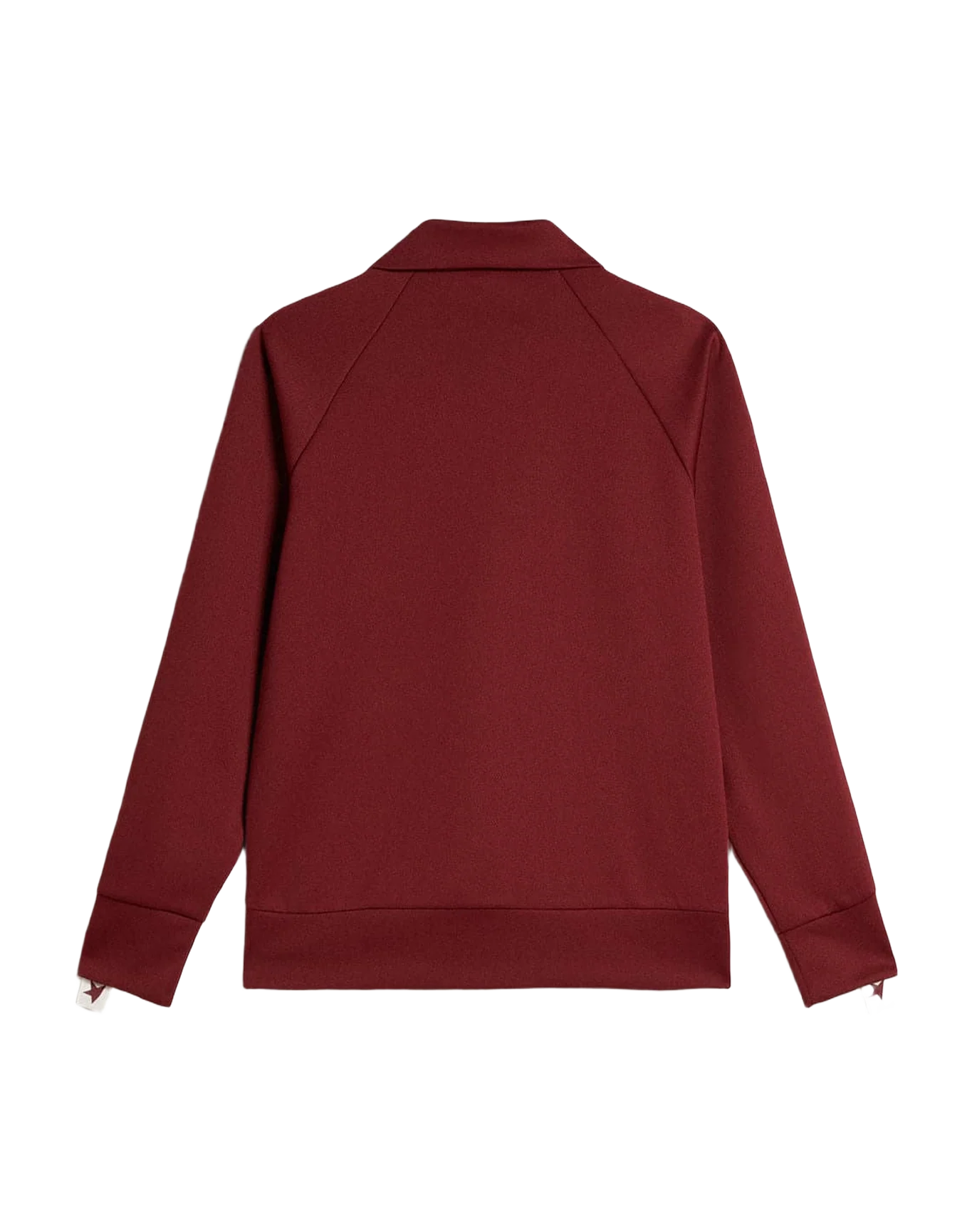 Women | Burgundy Zipped Sweatshirt with White Strip & Contrasting Stars | Windsor Wine x White - Image 2