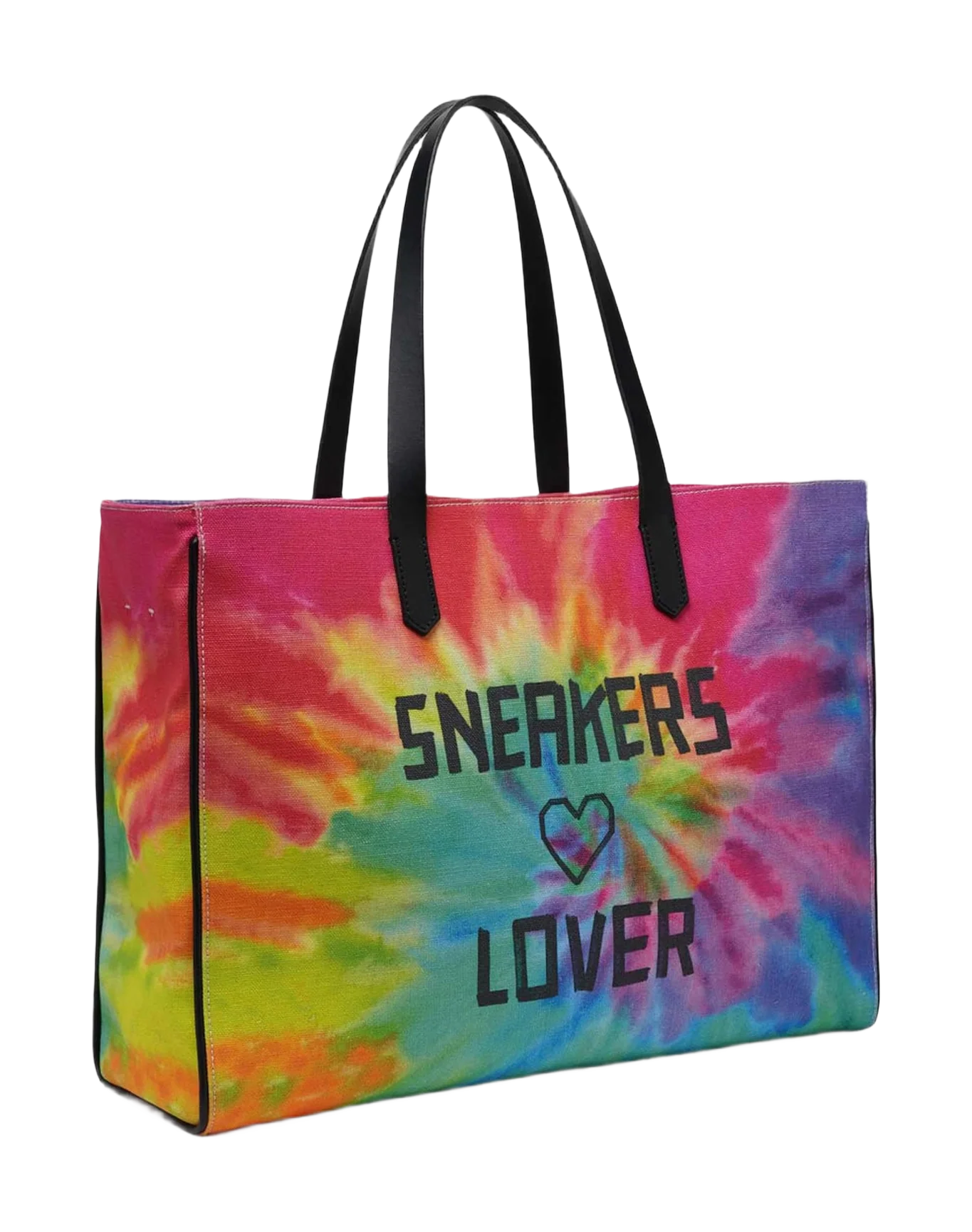 Women | California East-West Tie-Dye Bag with Sneakers Lover Print - Image 5