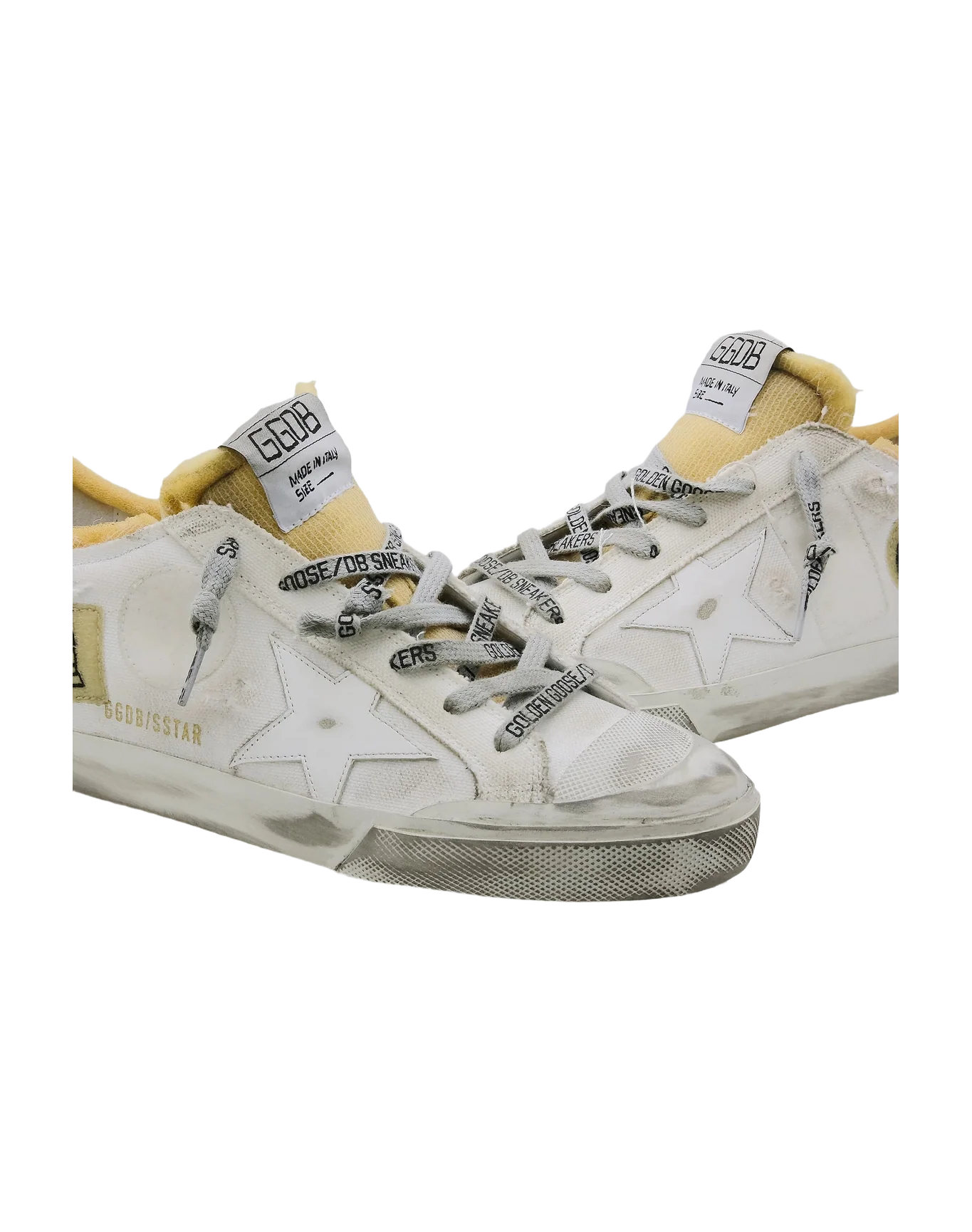 Women | Canvas Super-Star Sneakers with Side Patch | White x Beige - Image 4