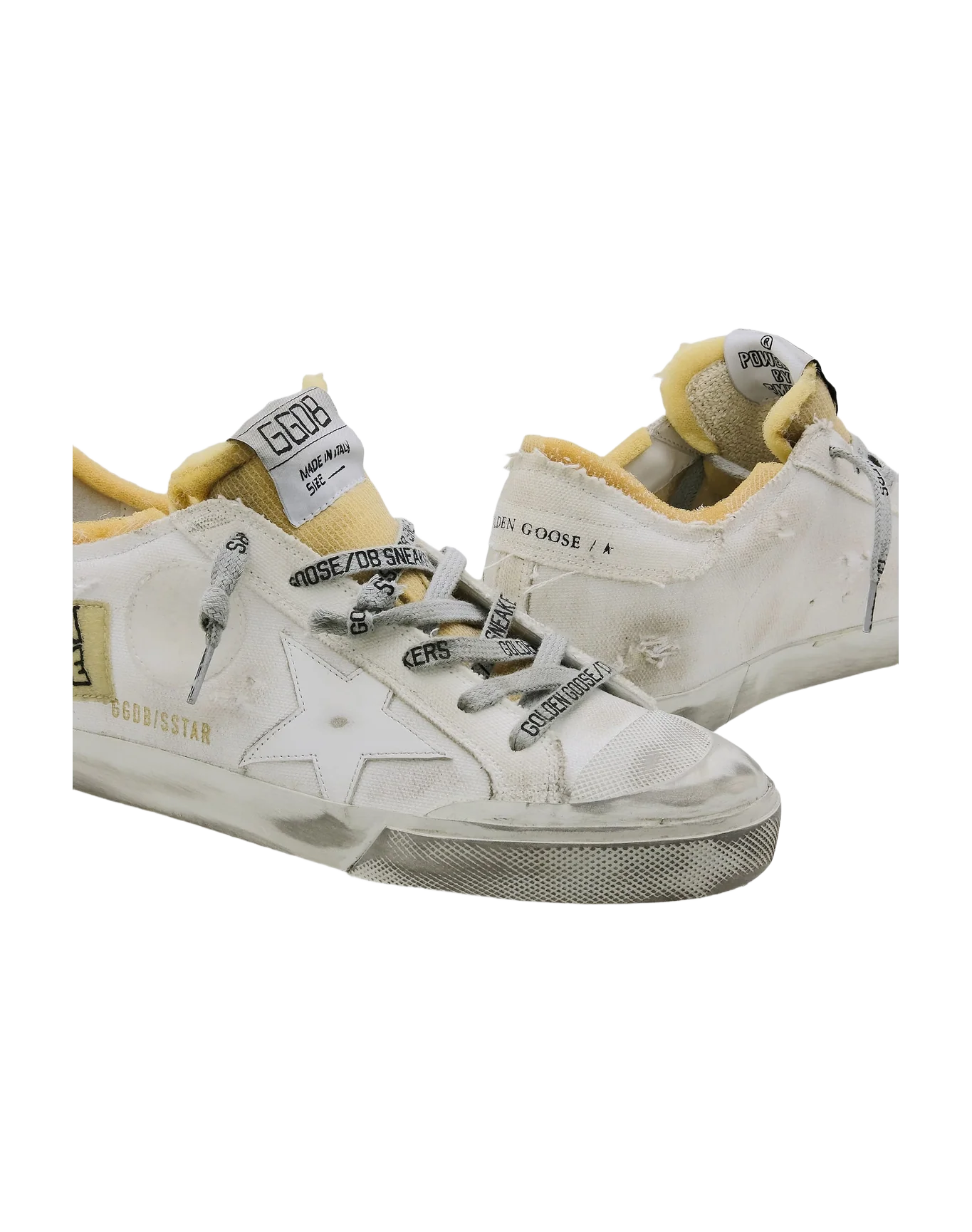 Women | Canvas Super-Star Sneakers with Side Patch | White x Beige - Image 6