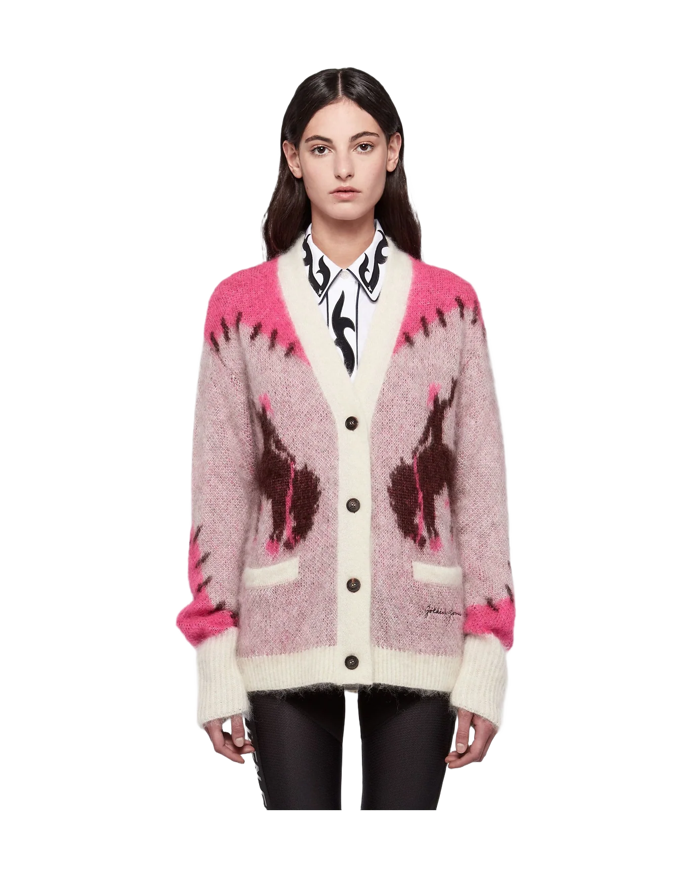 Women | Cardigan White & Pink - Image 4
