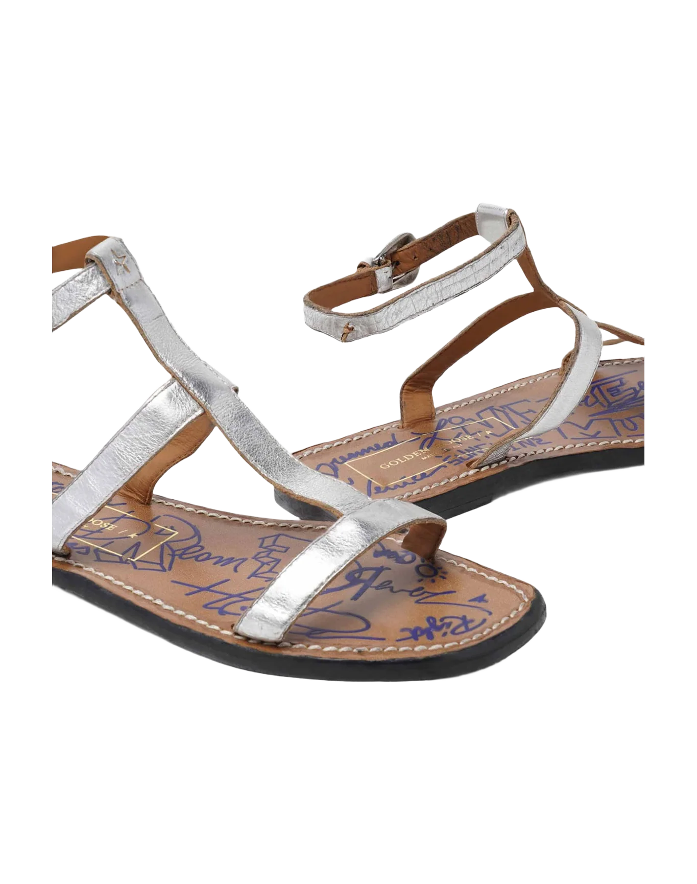 Women | Dakota Sandals Silver Leather - Image 2