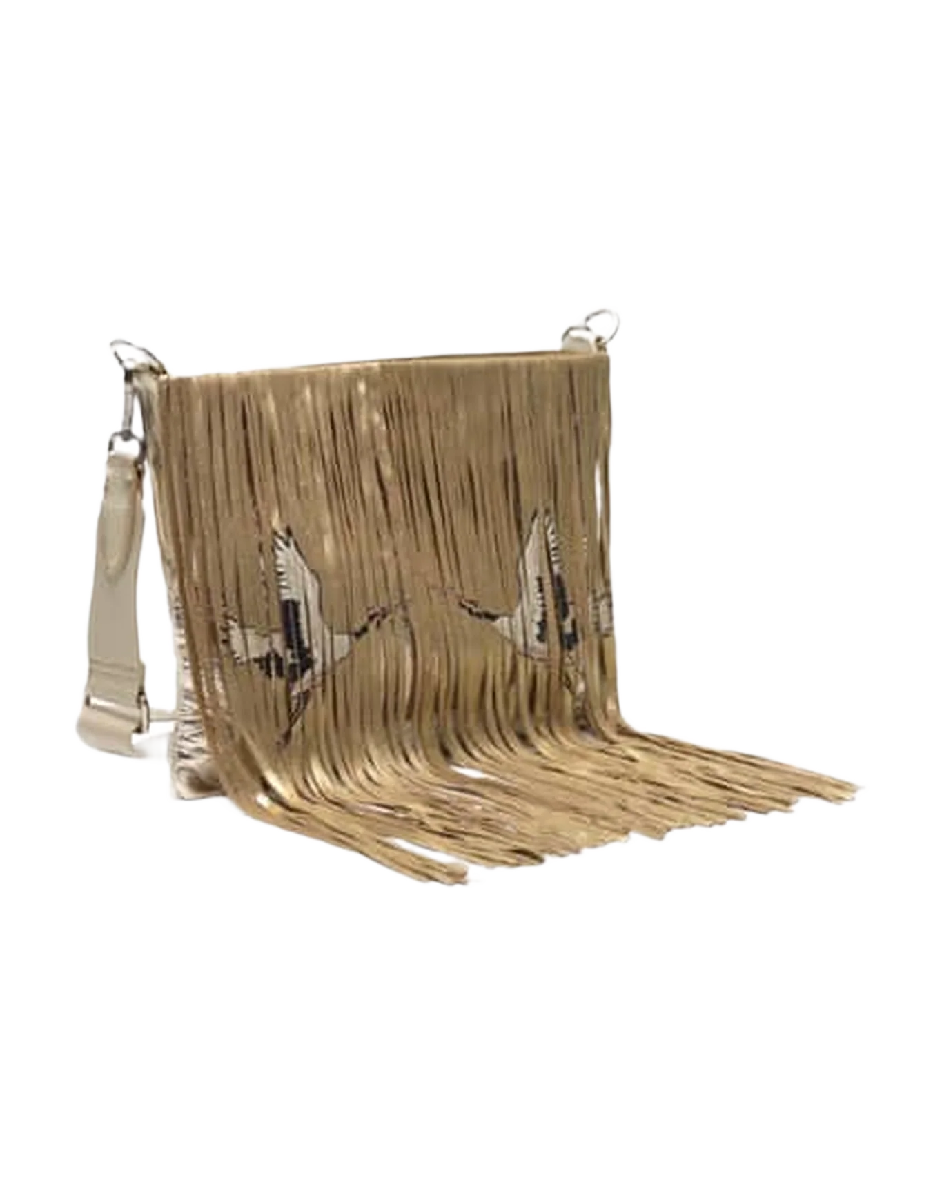 Women | Demi Hobo Bag Laminated Leather with Fringe - Image 5