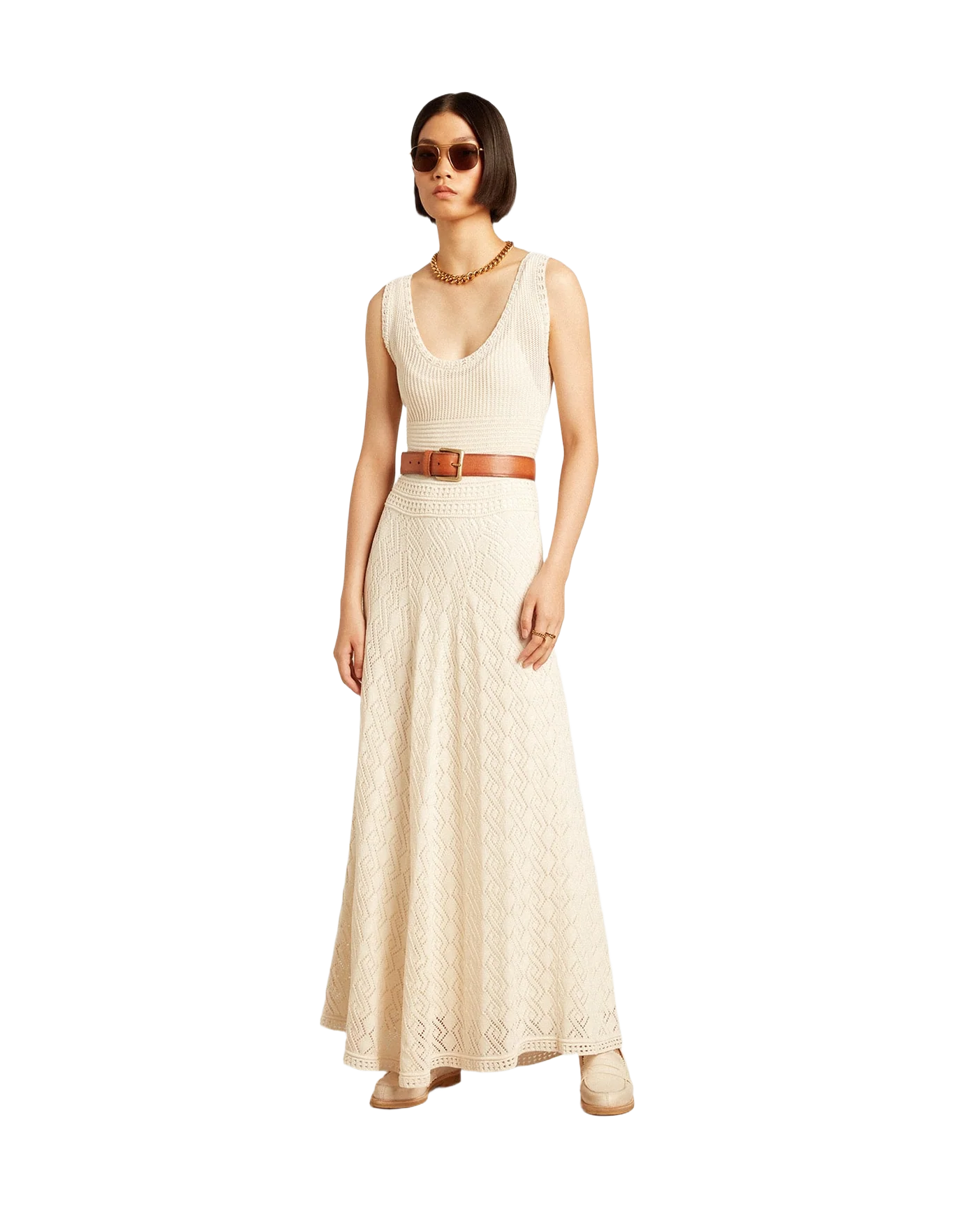 Women | Ecru-Colored Tank Dress | Ecru - Image 2