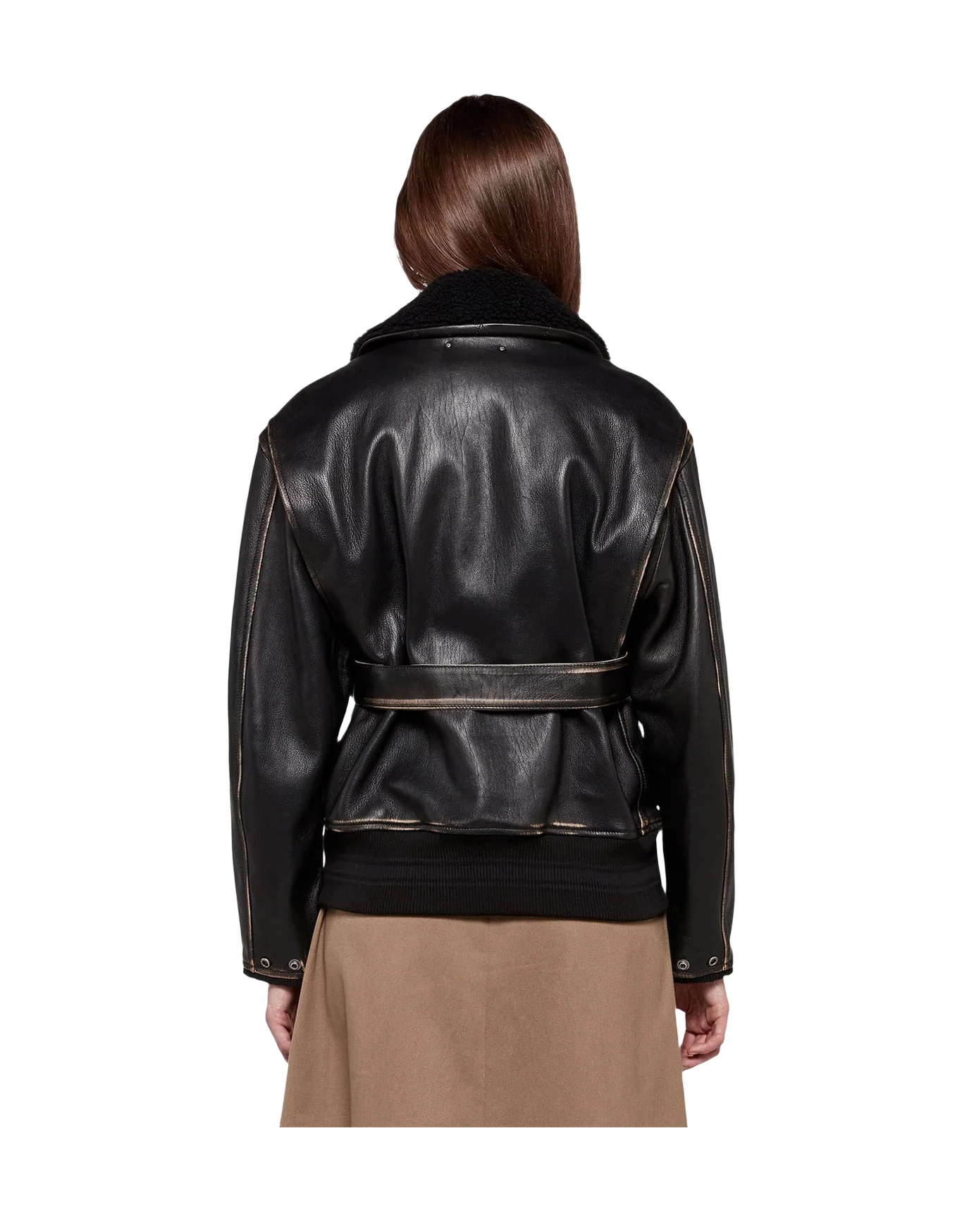 Women | Erika Bomber Jacket Vintage-Look Nappa Leather - Image 4