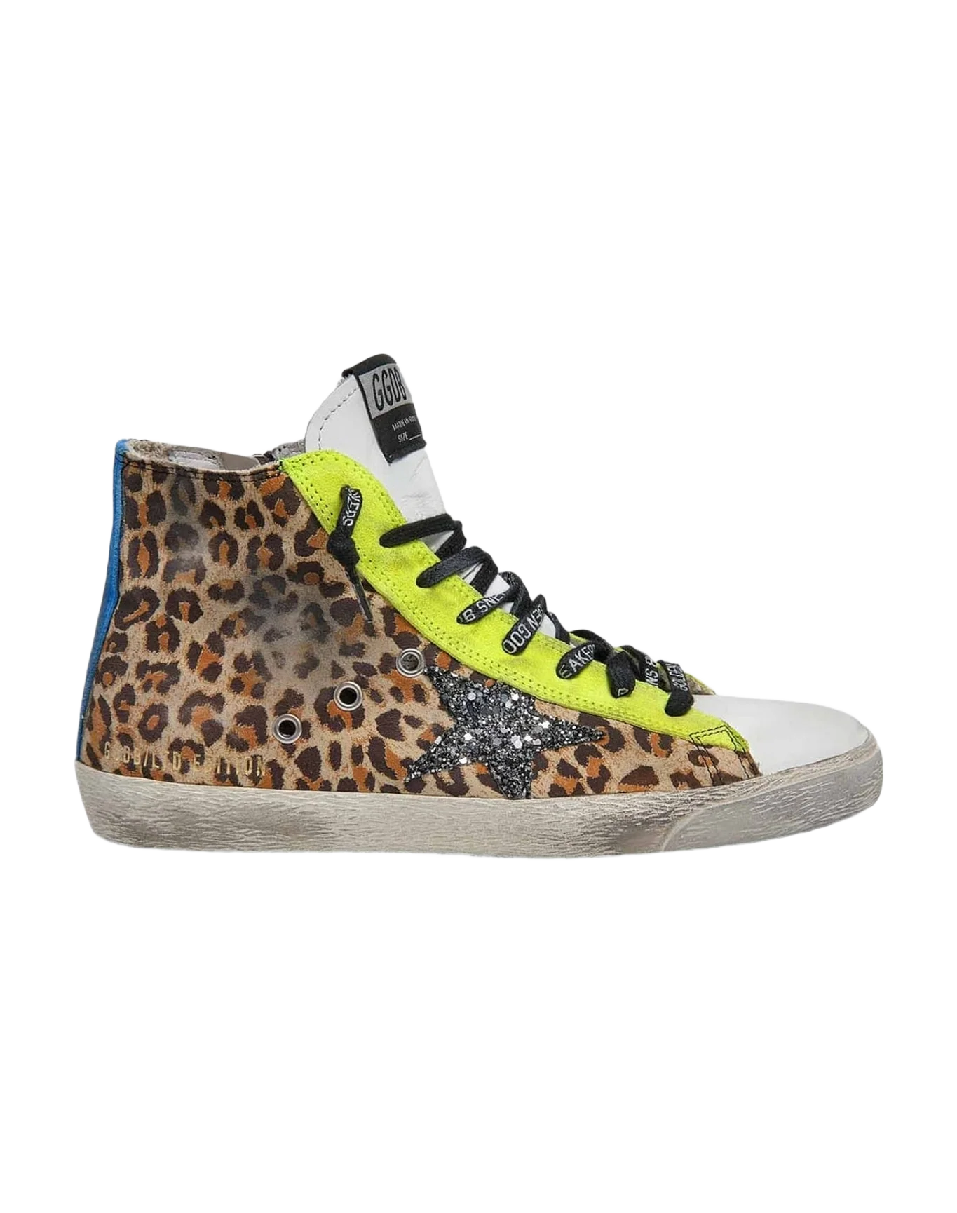 Women | Francy Lab Limited Edition Sneakers with Glitter & Leopard Print