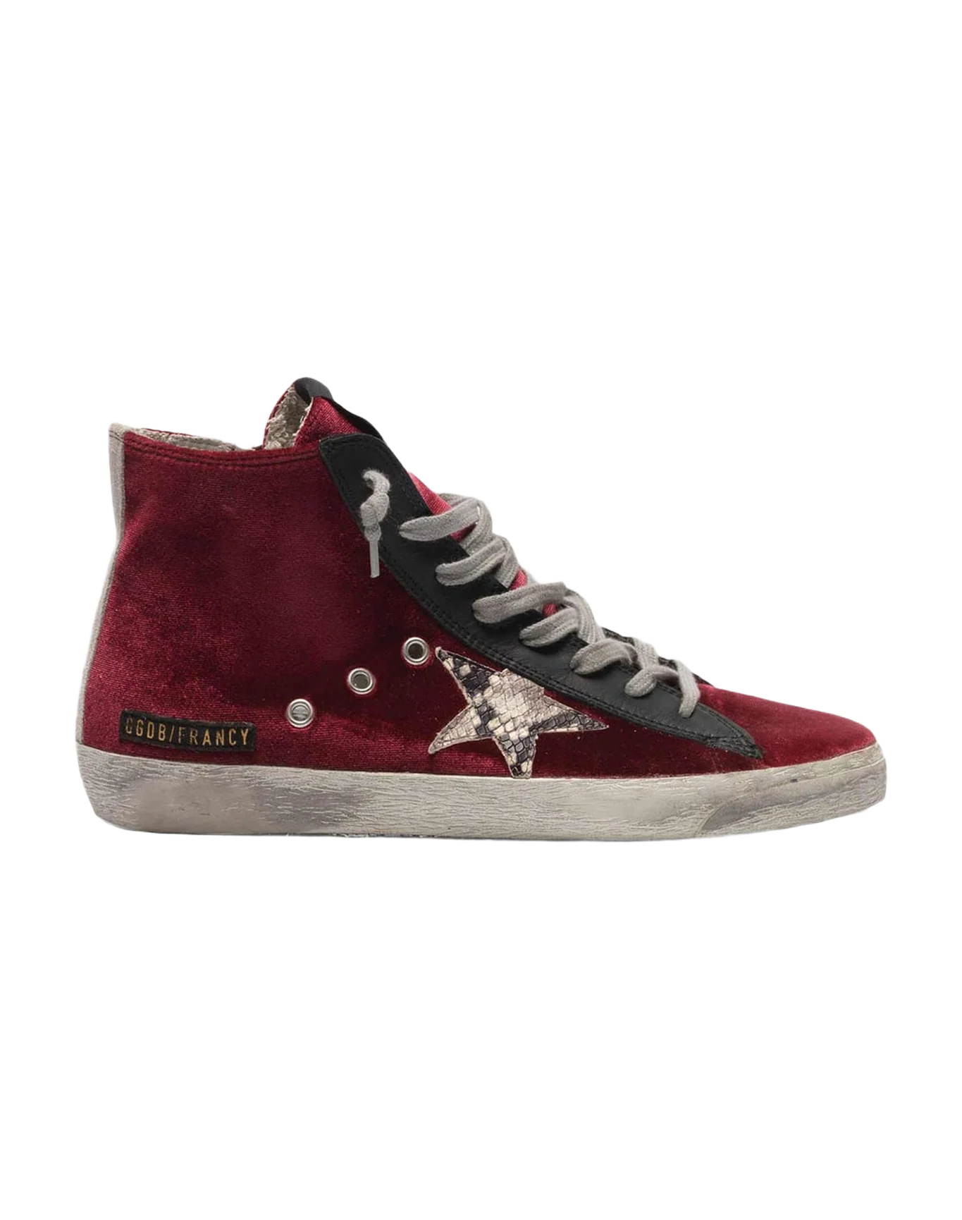 Women | Francy Sneakers Velvet with Snake-Print Star - Image 4