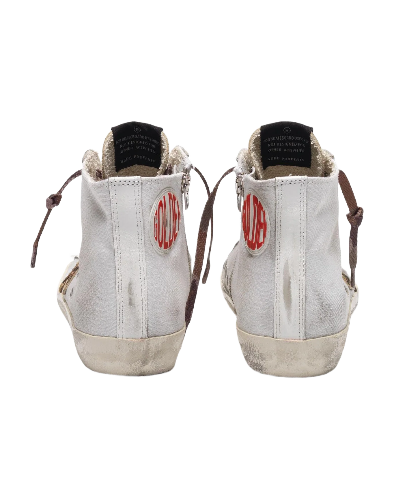 Women | Francy Sneakers White Canvas Whit Animalier Star & Camouflage Laces - Image 2