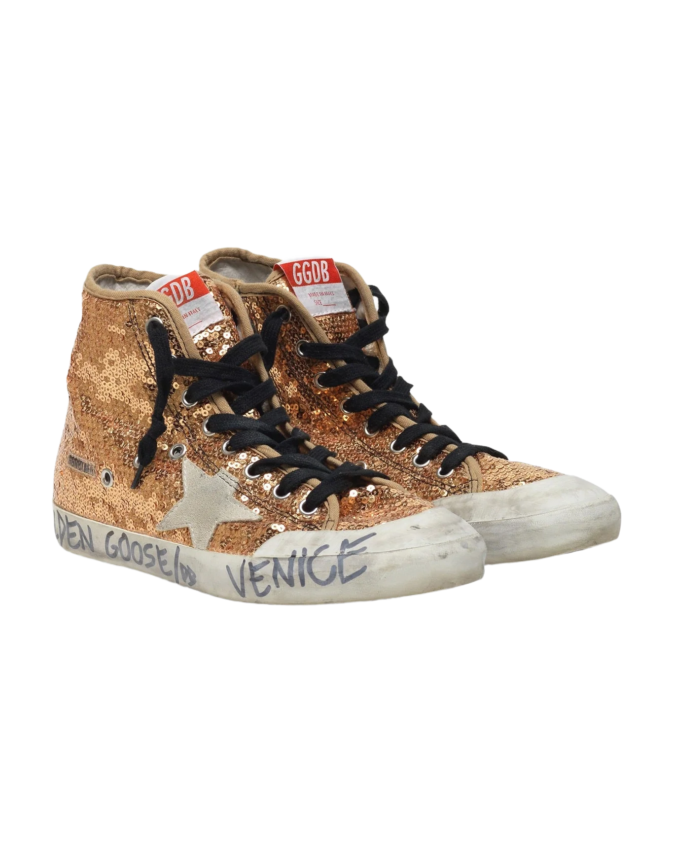 Women | Francy Sneakers with Sequins & Handwritten Lettering On The Outsole - Image 4