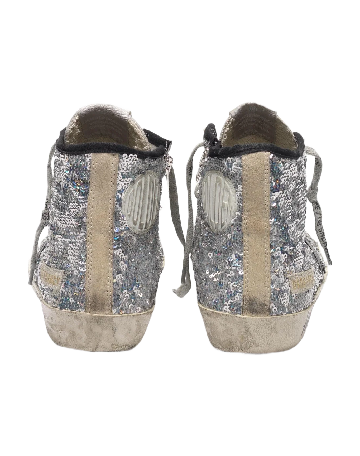 Women | Francy Sneakers with Silver Sequins & Handwritten Lettering - Image 2