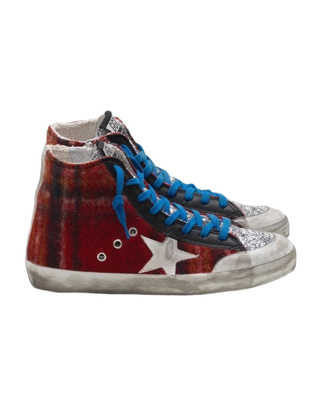 Women | Francy with Tartan Upper & Glitter Tongue