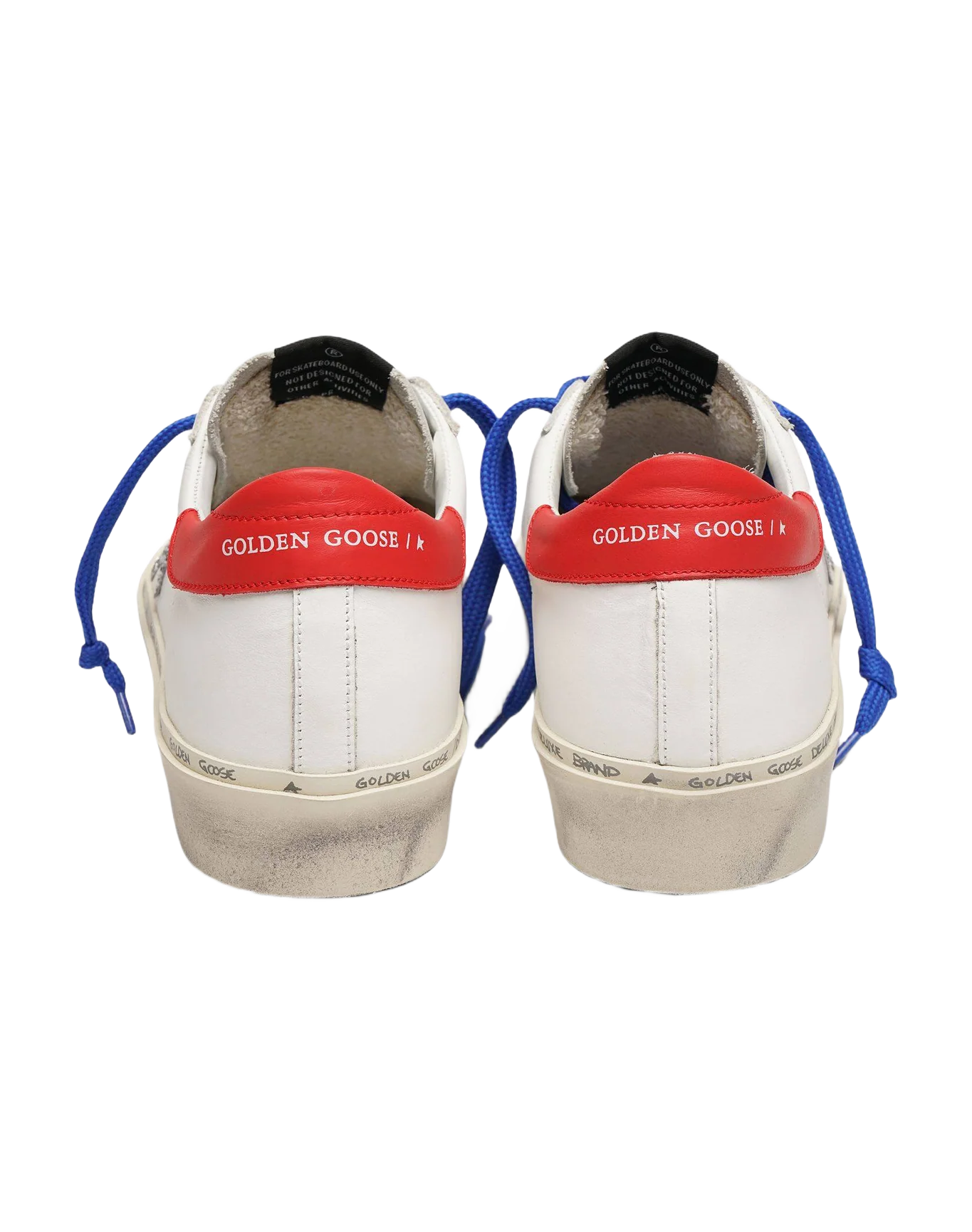 Women | Hi Star Sneakers White Leather with Grey Glitter Star & Red Heel Tab - Image 2