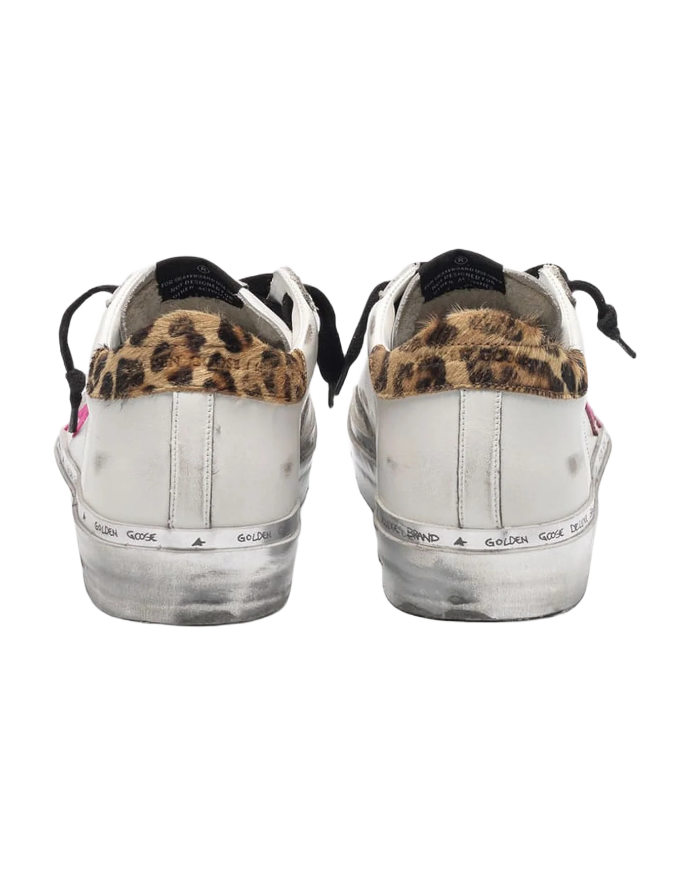 Women | Hi Star Sneakers with Fuchsia Star & Leopard-Print Heel Tab - Image 6