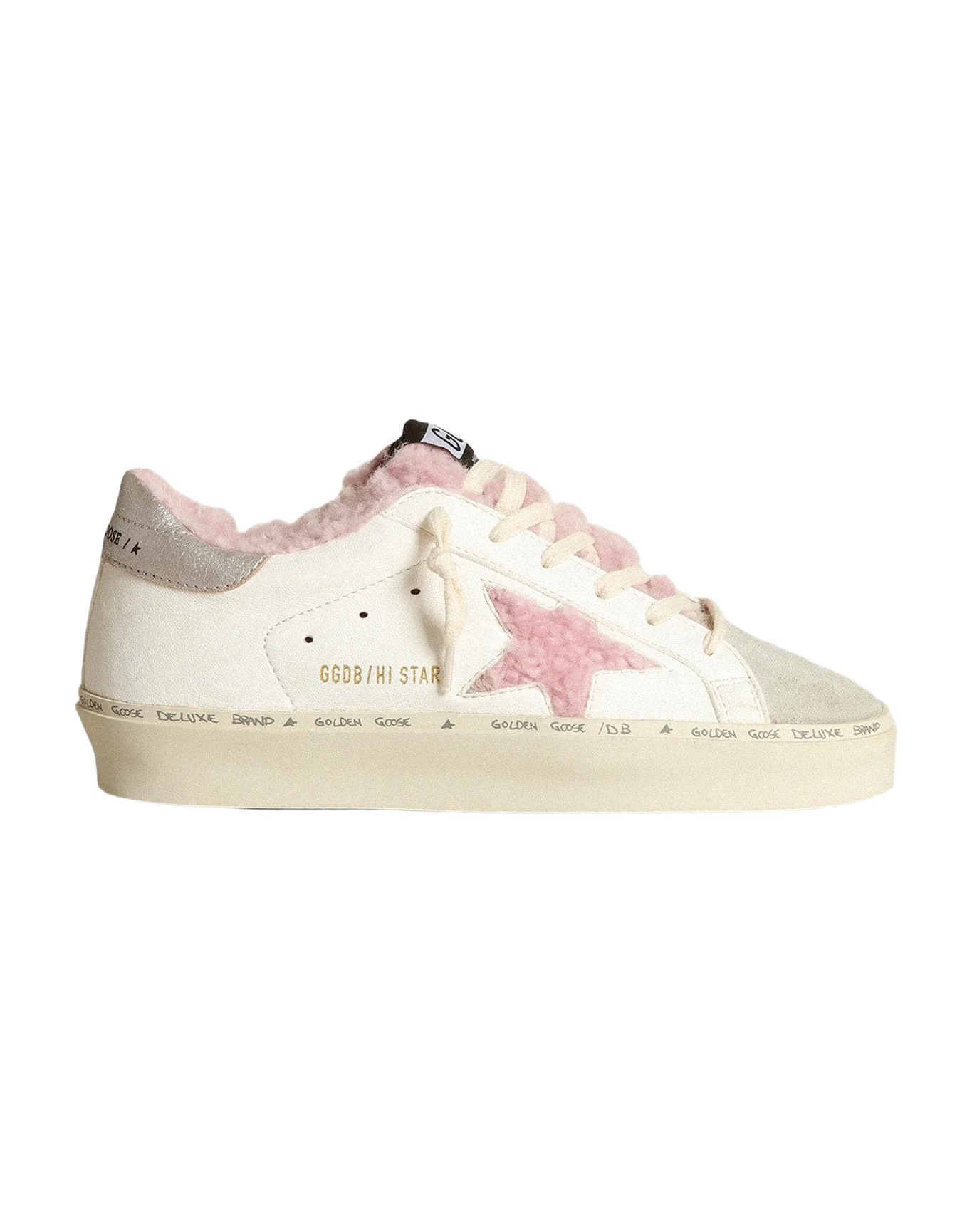 Women | Hi Star White Nappa with Pink Shearling Star & Lining | White x Ice x Antique Pink x Nude - Image 8