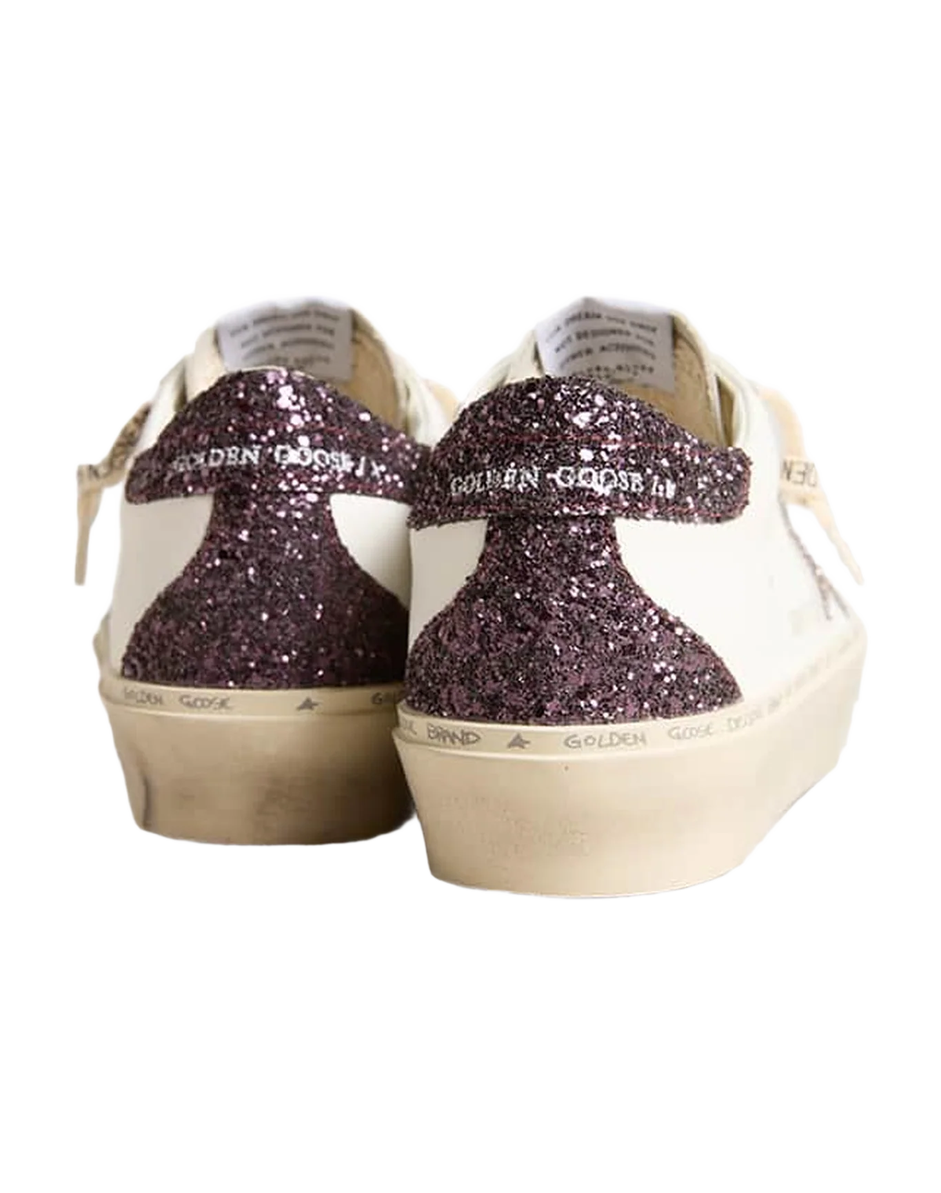 Women | Hi Star with Silver Glitter Star & Ruby Red Glitter Heel Tab | White x Cinder x Cabernet - Image 5