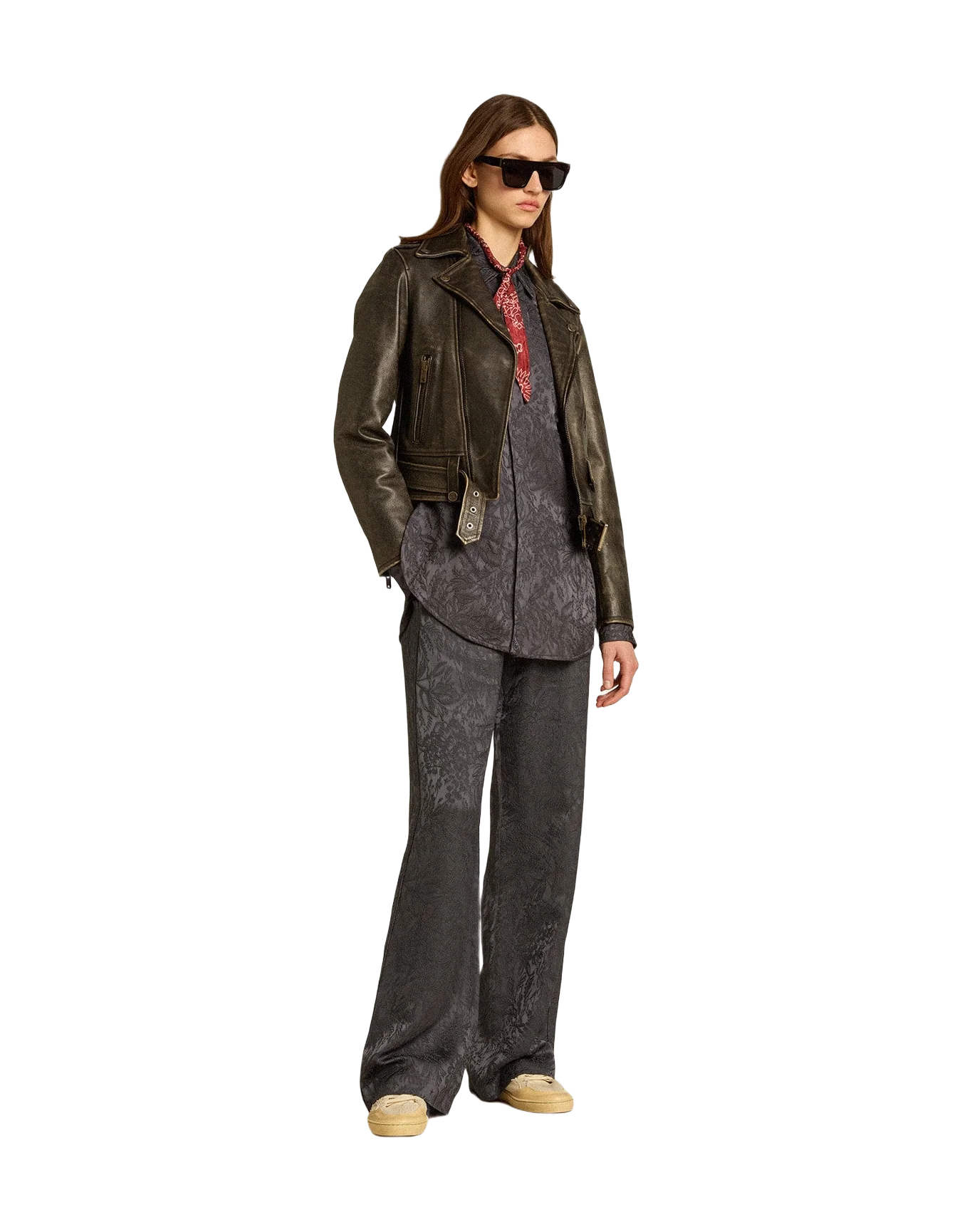 Women | Jacquard Pants with All-Over Toile De Jouy Pattern | Ombre Blue - Image 6