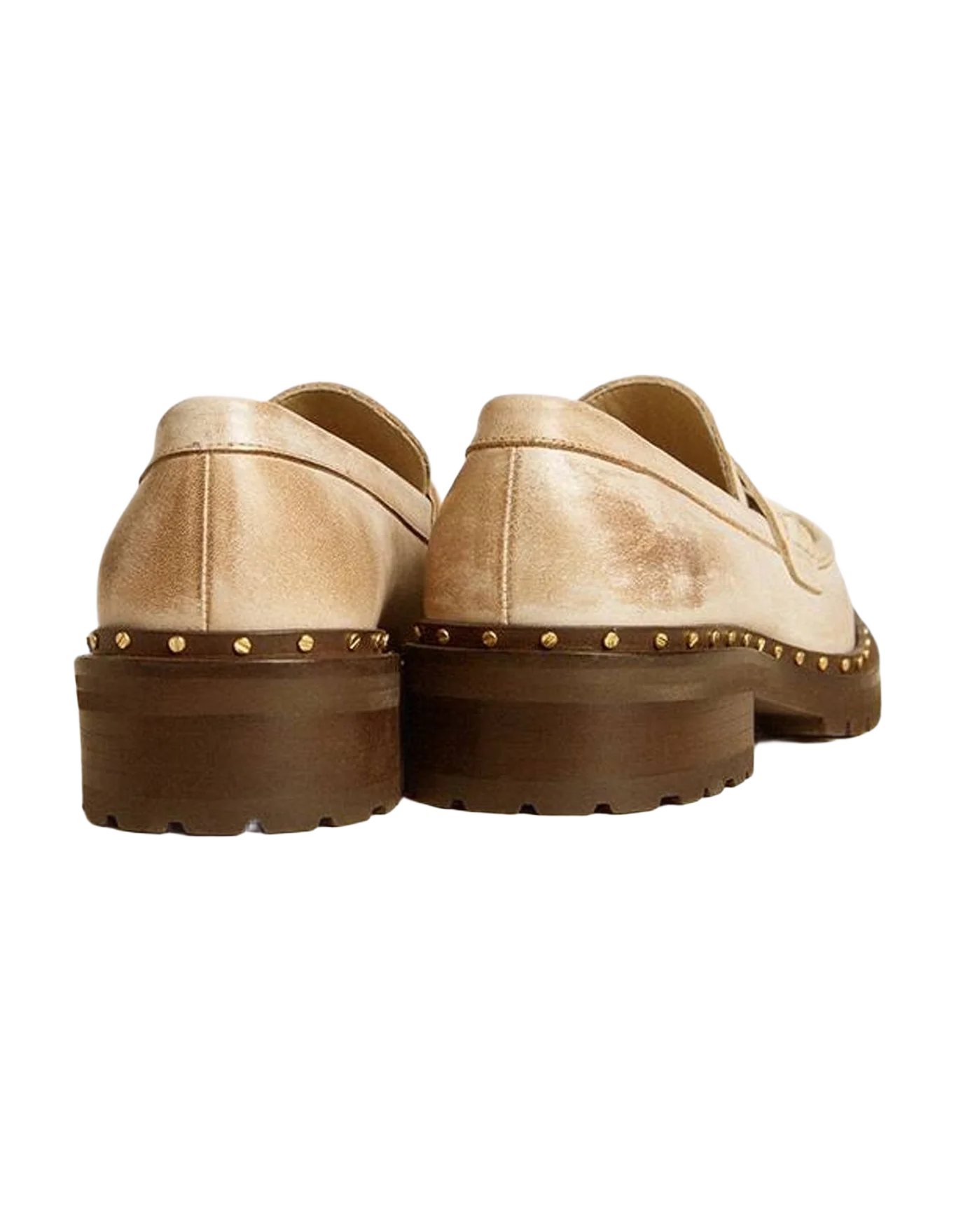 Women | Jerry Wo Loafer Butter Leather with Studded Details | Butter