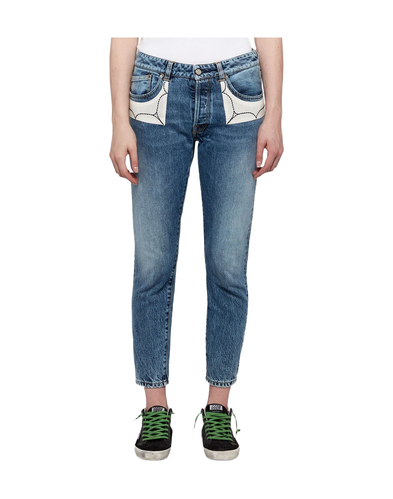 Women | Jolly Jeans Cotton Denim with Embroidered Patches - Image 2