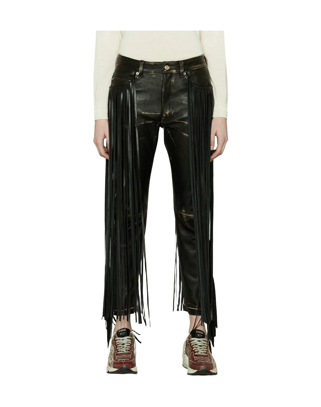 Women | Jolly Trousers Vintage-Look Nappa Leather with Fringe
