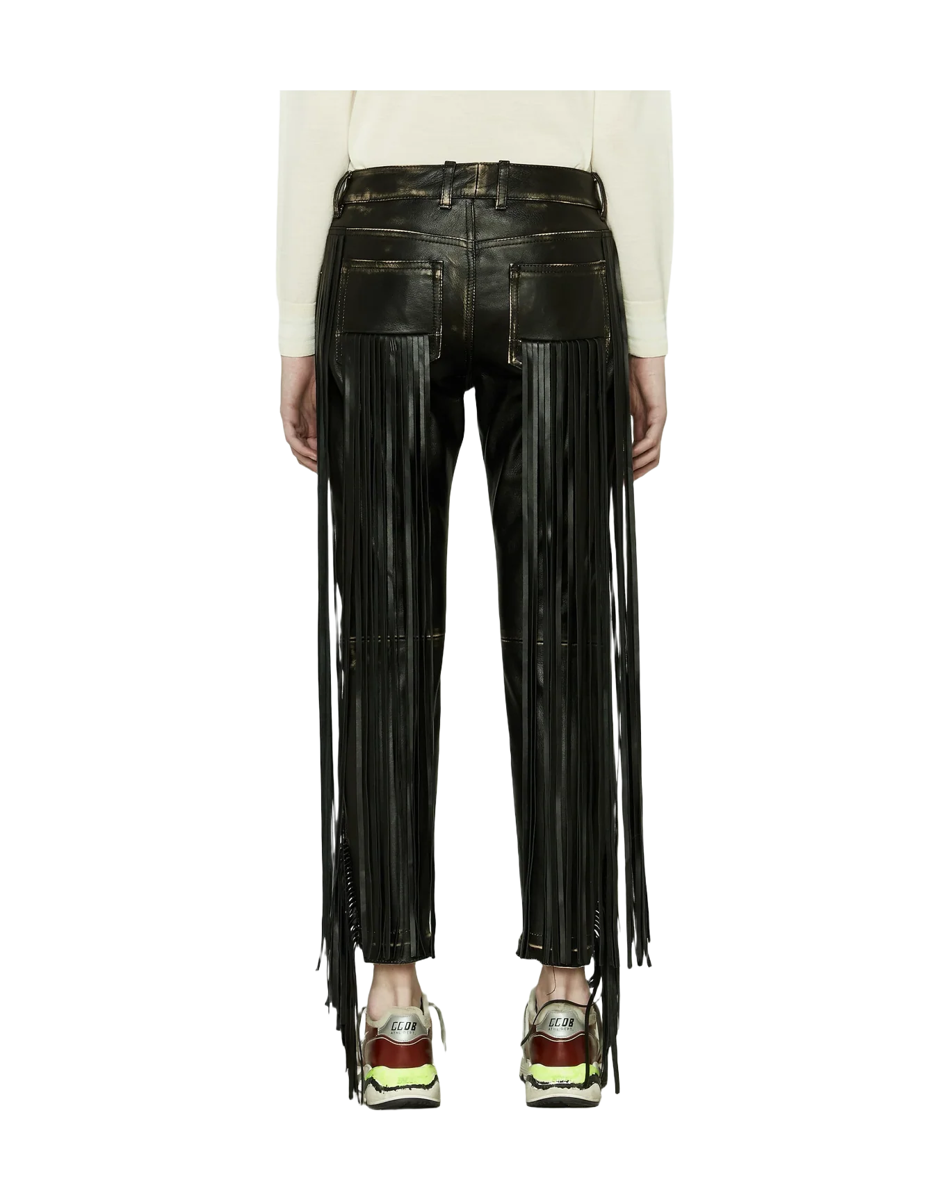 Women | Jolly Trousers Vintage-Look Nappa Leather with Fringe - Image 3