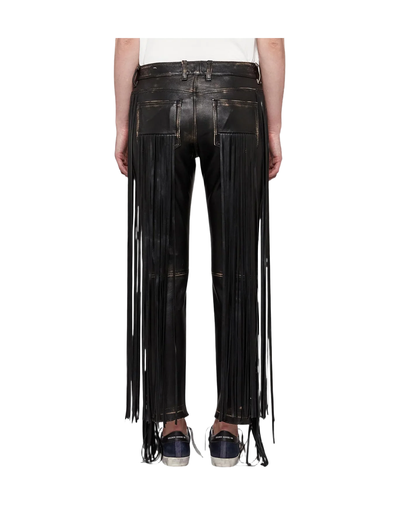 Women | Jolly Trousers Vintage-Look Nappa Leather with Fringe - Image 6