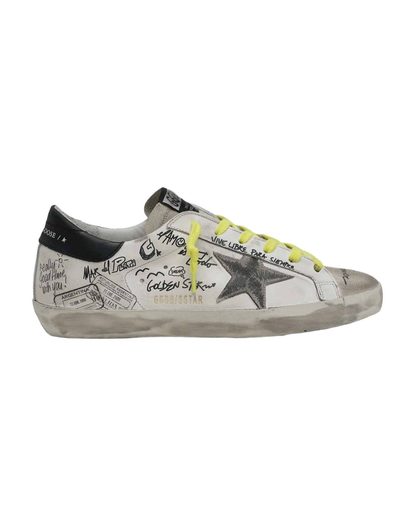 Women | Journey Super-Star Sneakers with Graffiti | White x Ice x Black - Image 3