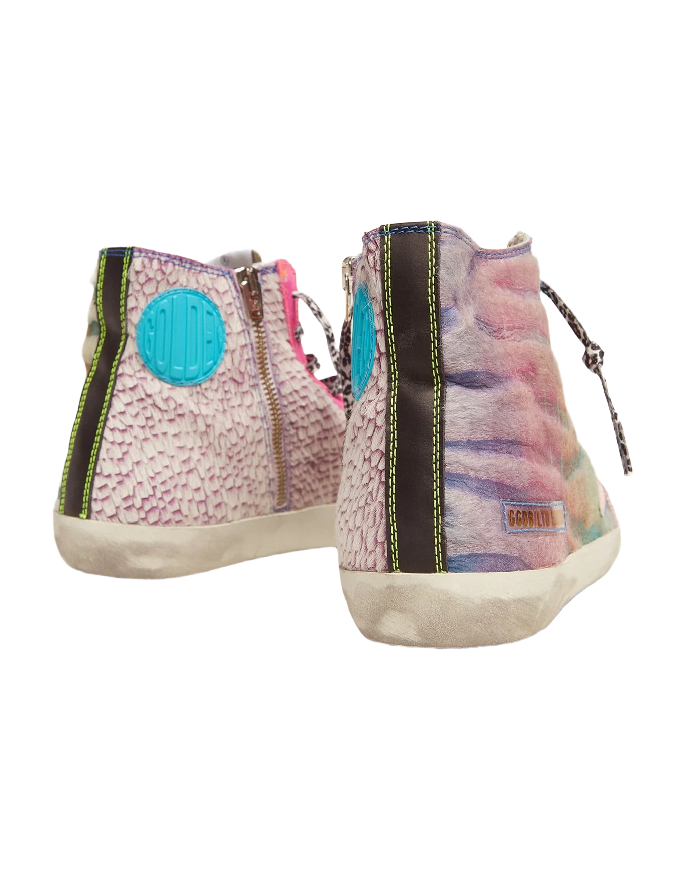 Women | Lab Limited Edition Zebra-Print Pony Skin Francy Sneakers | Rainbow x Fucsia x White x Black - Image 4
