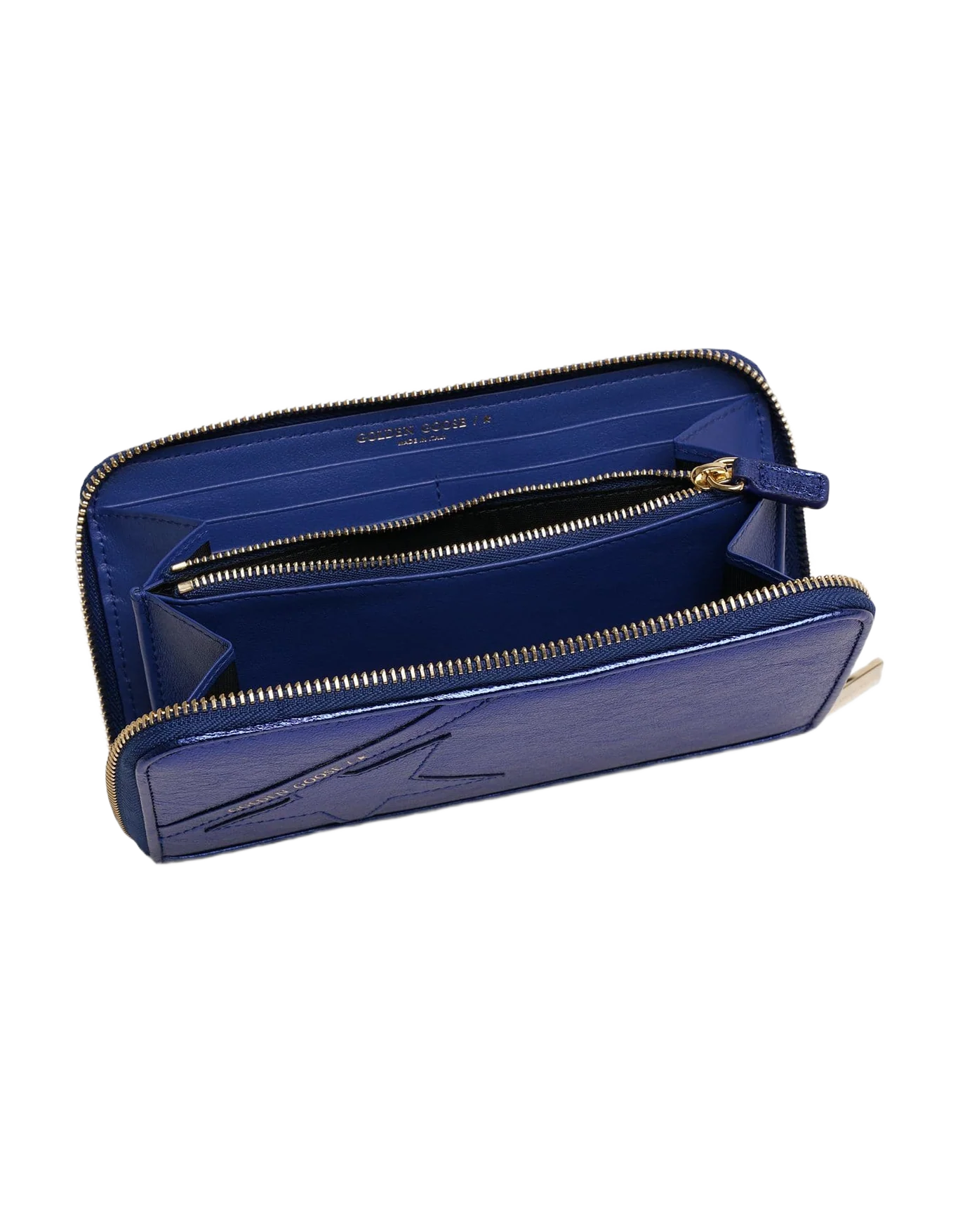 Women | Large Metallic Blue Star Wallet | Metallic Blue - Image 2