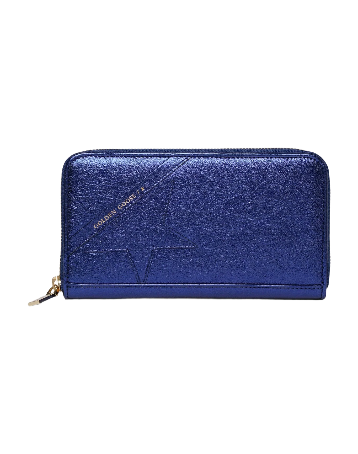 Women | Large Metallic Blue Star Wallet | Metallic Blue - Image 3