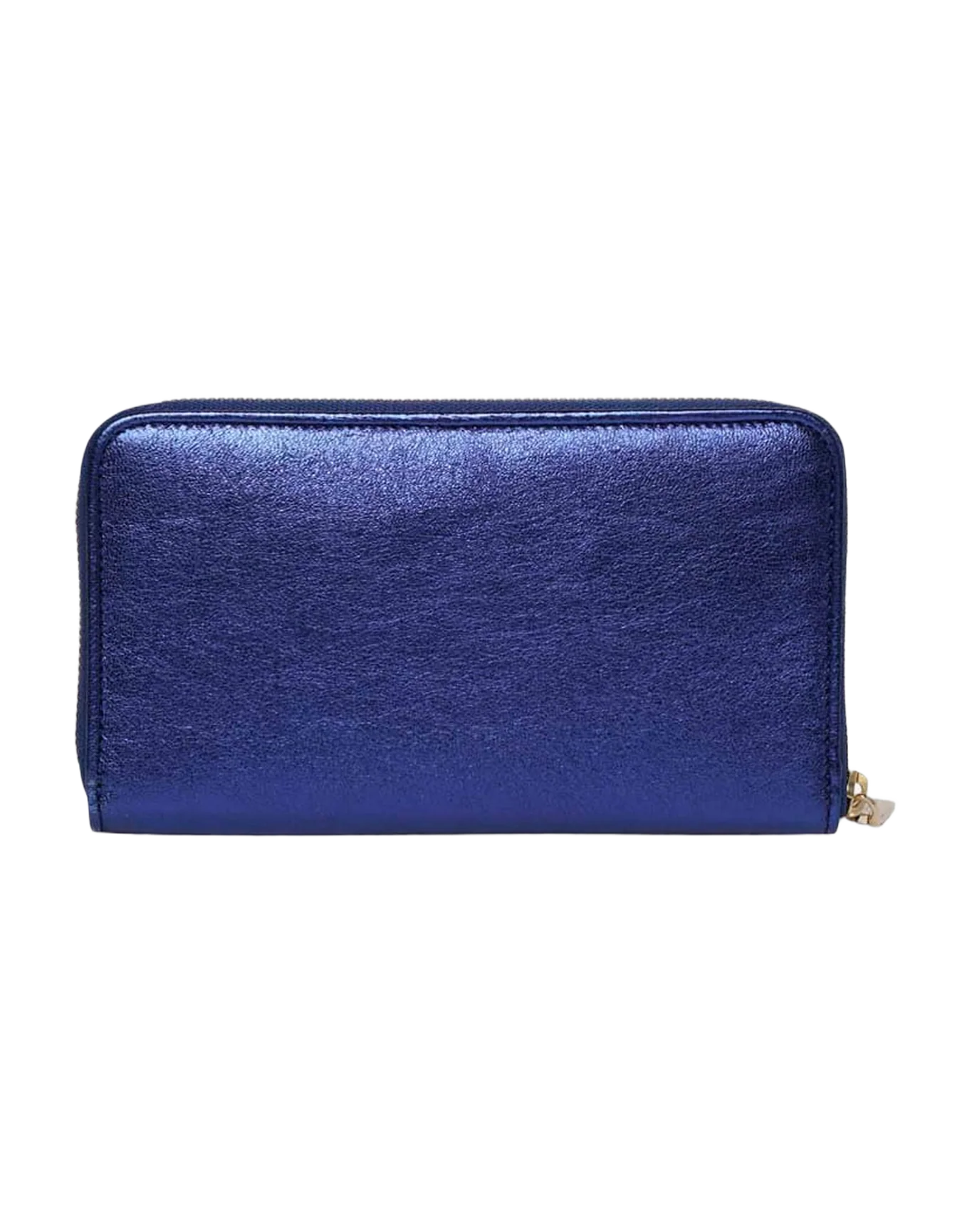 Women | Large Metallic Blue Star Wallet | Metallic Blue - Image 4
