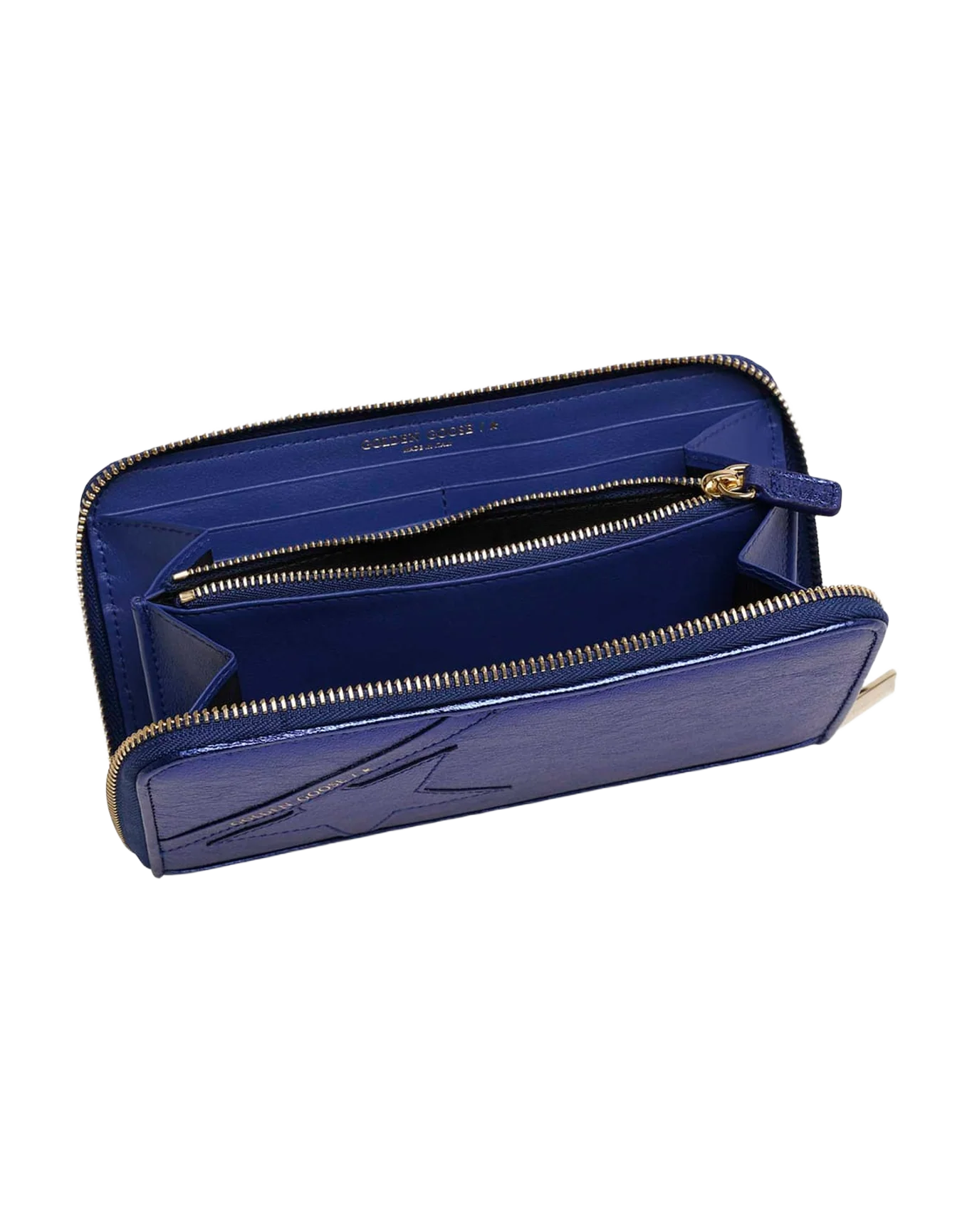 Women | Large Metallic Blue Star Wallet | Metallic Blue - Image 5