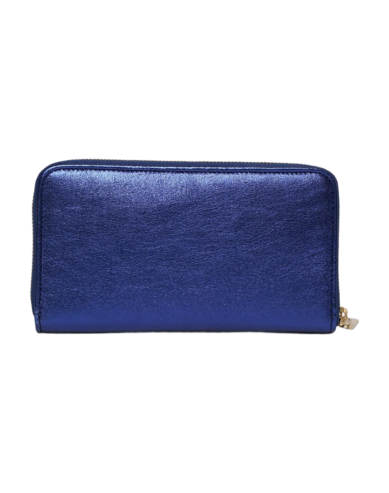 Women | Large Metallic Blue Star Wallet | Metallic Blue - Image 6